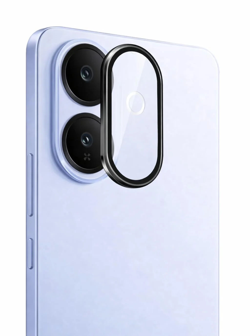 DL3 Mobilak Camera Lens Protector for vivo V60 Lite 5G/4G Accessories, 9H Tempered Glass Metal Individual Ring Camera Cover Screen Protector, Case Friendly, Anti Scratch