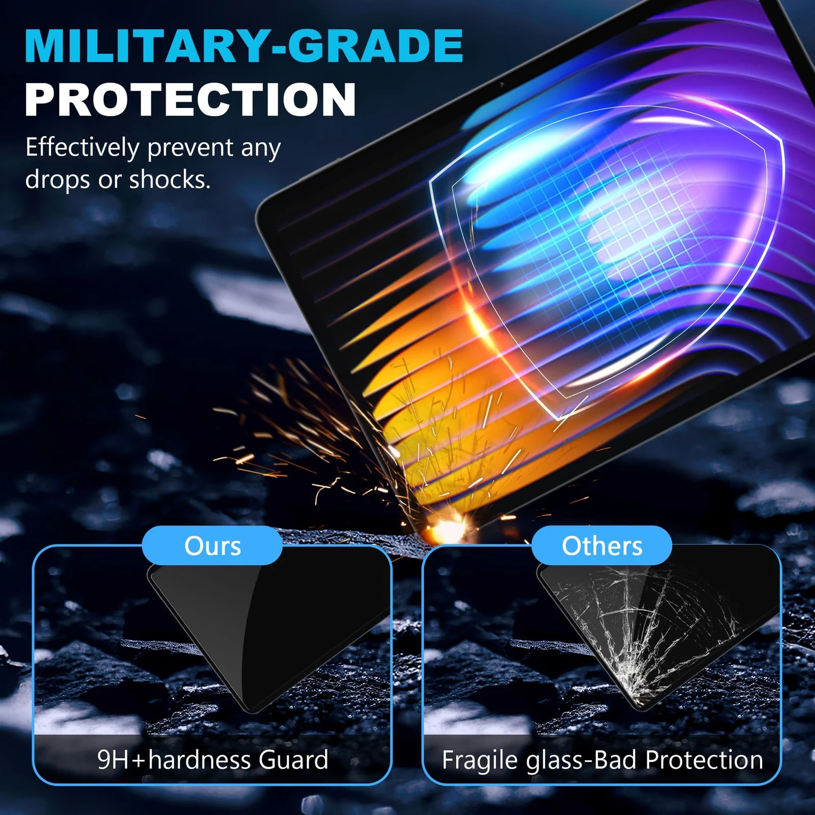DL3 Mobilak Screen Protector For Xiaomi Pad 7/7 Pro Tempered Glass Film [HD Crystal ] [Easy Installation] [Scratch Resistant] [9H Hardness] - Clear