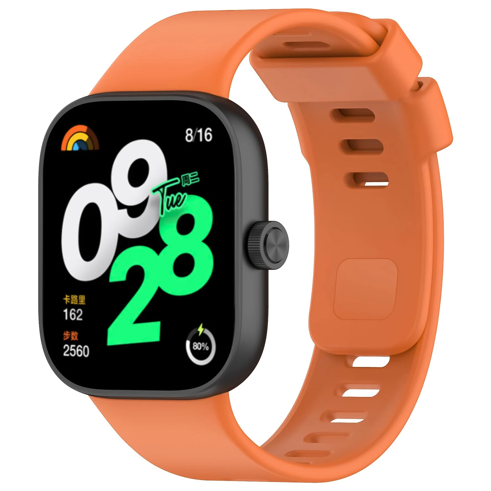 DL3 Mobilak Bracelet Compatible with Xiaomi Redmi Watch 6/5/4 / Xiaomi Smart Band 10 Pro/9 Pro/8 Pro, Soft TPU Replacement Strap Sports, Strap for Men and Women - Orange