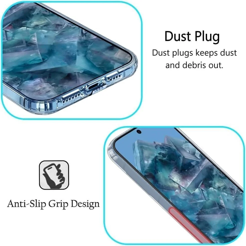 DL3 Mobilak Case Compatible with Google Pixel 9 Pro Case Crystal Soft TPU Gel Case Flexible Silicone Anti-Scratch Camera Protection TPU Cover - Clear