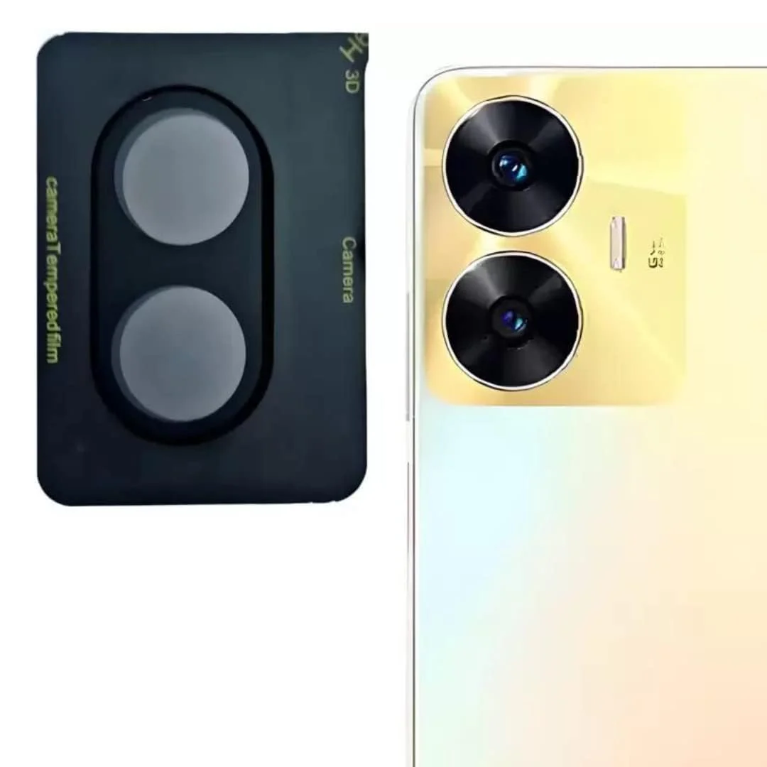 DL3 Mobilak realme C55 Camera Protector Tempered Glass Screen Protector HD [Full Coverage][Anti-Scratch] Drop Protection Ultra Clear/Thin Lens Protector Case - Black