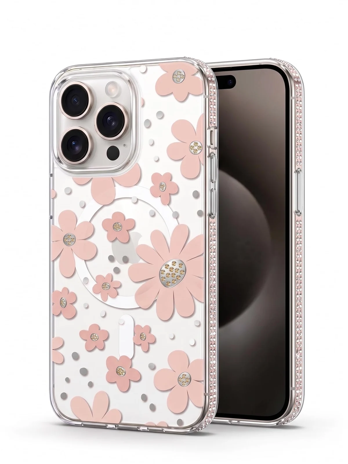 DL3 Mobilak Clear Protective Case for iPhone 16 Pro Max, Compatible with MagSafe accessories, Shock-absorbing protection, Wallet-style design