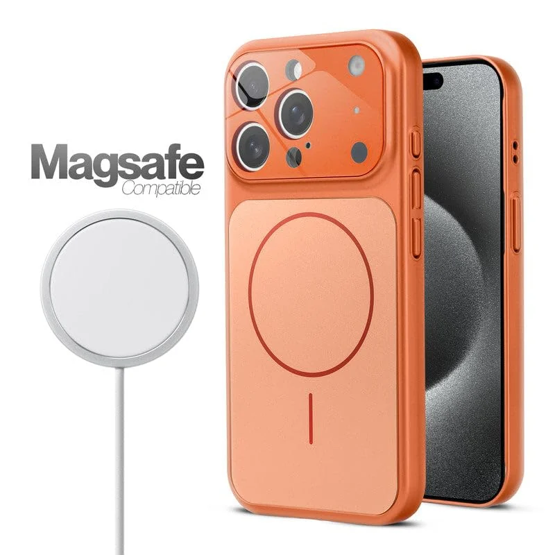 DL3 Mobilak PC Protective Case for iPhone 12 Pro Max, Compatible with MagSafe accessories, Supports wireless charging, Camera protection - Orange