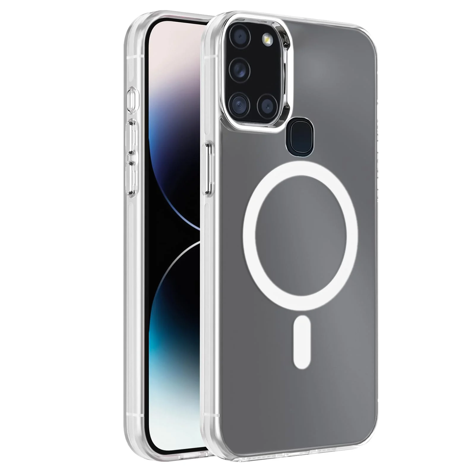 DL3 Mobilak Case For Samsung Galaxy A21s Case Crystal [Not Compatible with MagSafe] Soft TPU Gel Case Flexible Silicone Anti-Scratch TPU Cover - Clear