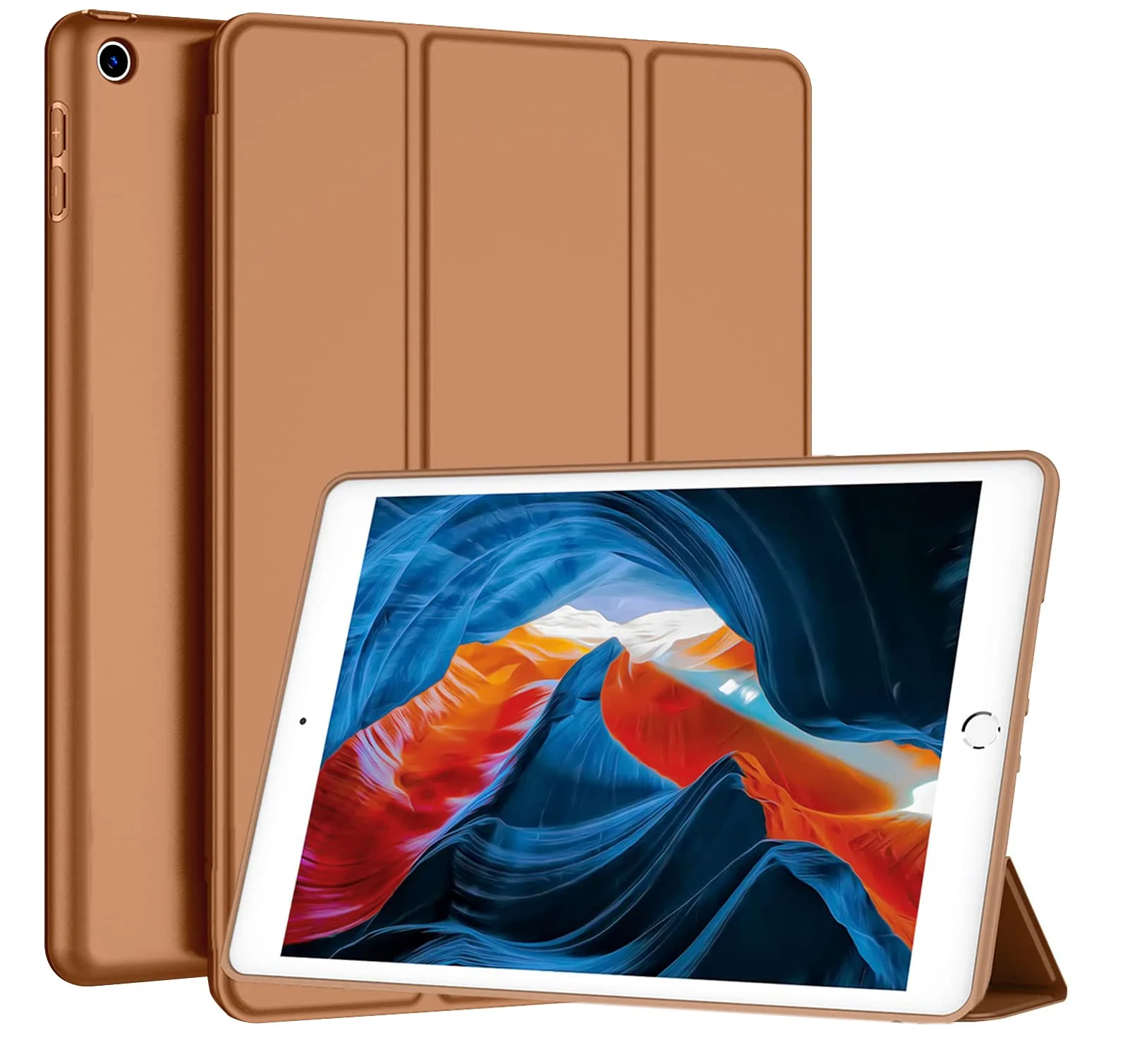 DL3 Mobilak Smart Case Compatible with iPad Mini 1/2/3 Case, Case Flip Cover Leather Case Soft TPU Back And Trifold Stand With Auto Sleep For iPad Mini 1st/2nd/3rd Generation 7.9 inch - Havana