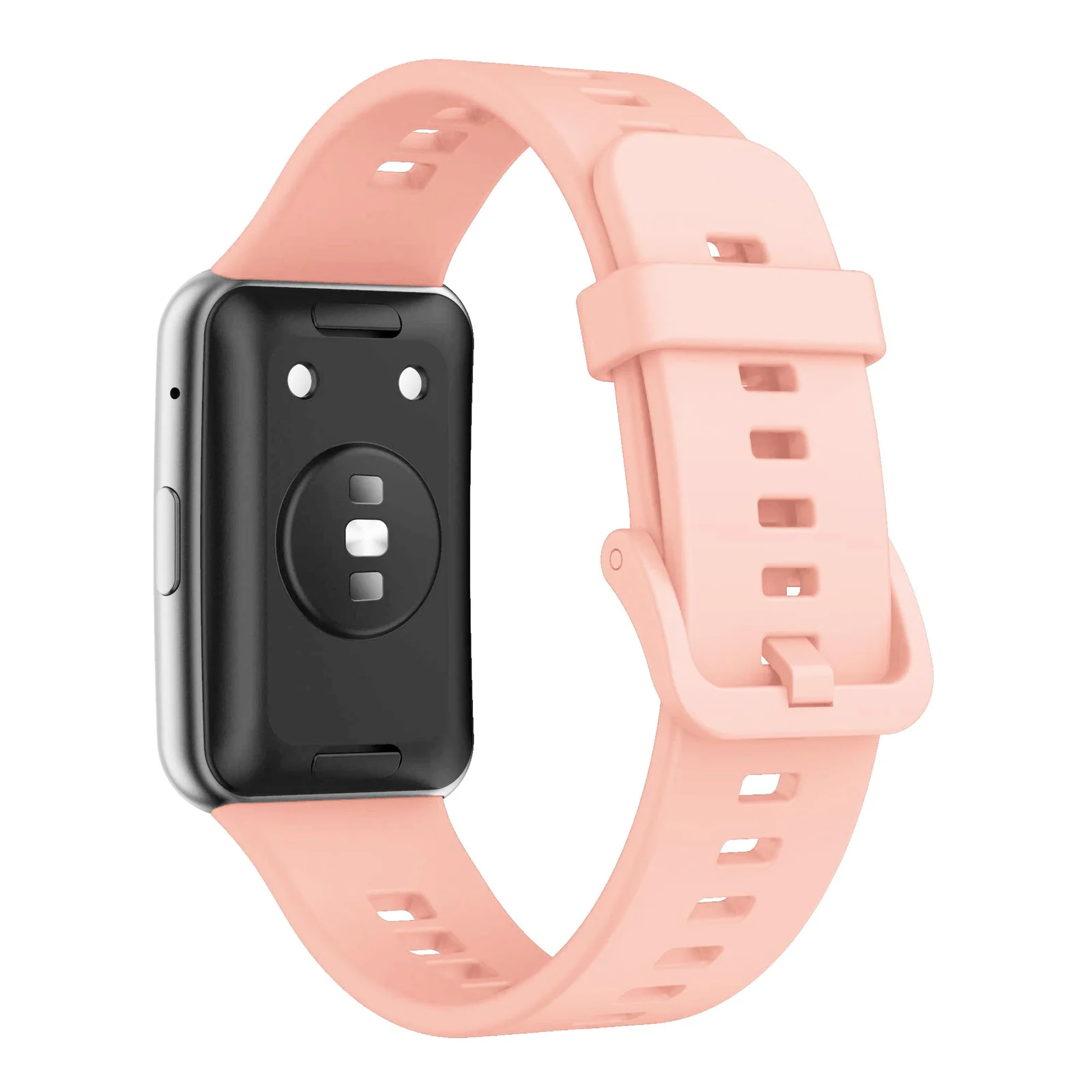 DL3 Mobilak Silicone Strap for Huawei Watch Fit, Soft Band Ultra-Light Waterproof Durable Adjustable Replacement Wristband - Light Pink