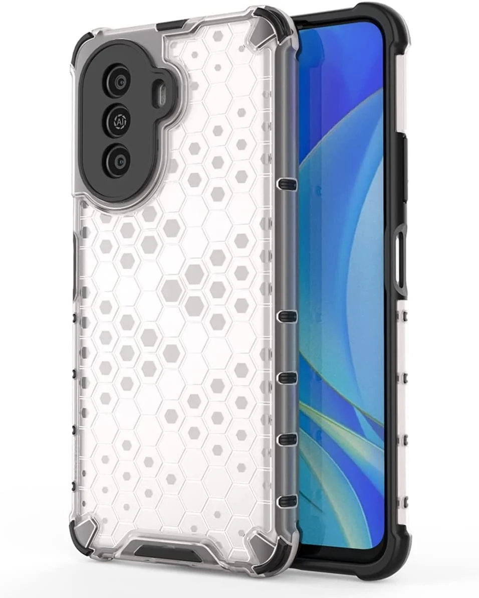 DL3 Mobilak Honeycomb Protective Case for Huawei Nova Y70 / Nova Y70 Plus, Shock-absorbing protection, Transparent design, Slim, lightweight profile - Clear