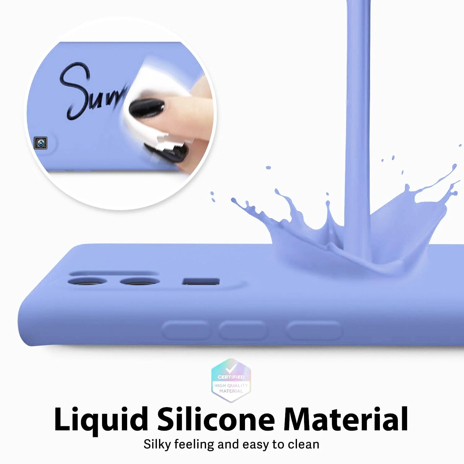 DL3 Mobilak Soft Silicone Protective Case for Huawei P30 Pro with Microfiber Lining and Shockproof Design - Baby Blue