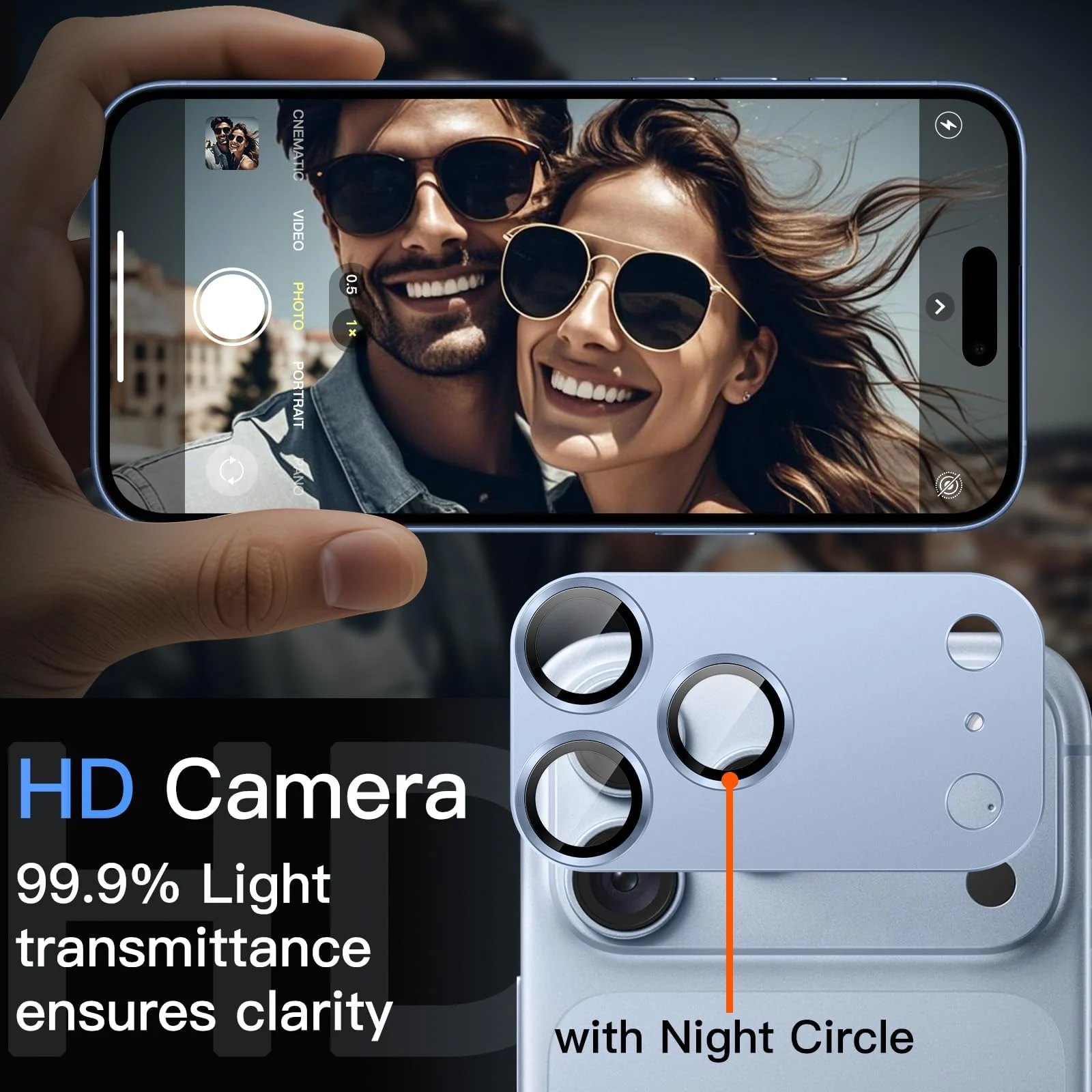 DL3 MOBILAK Full Camera Lens Protector for Apple iPhone 18 Pro Max - Glacier