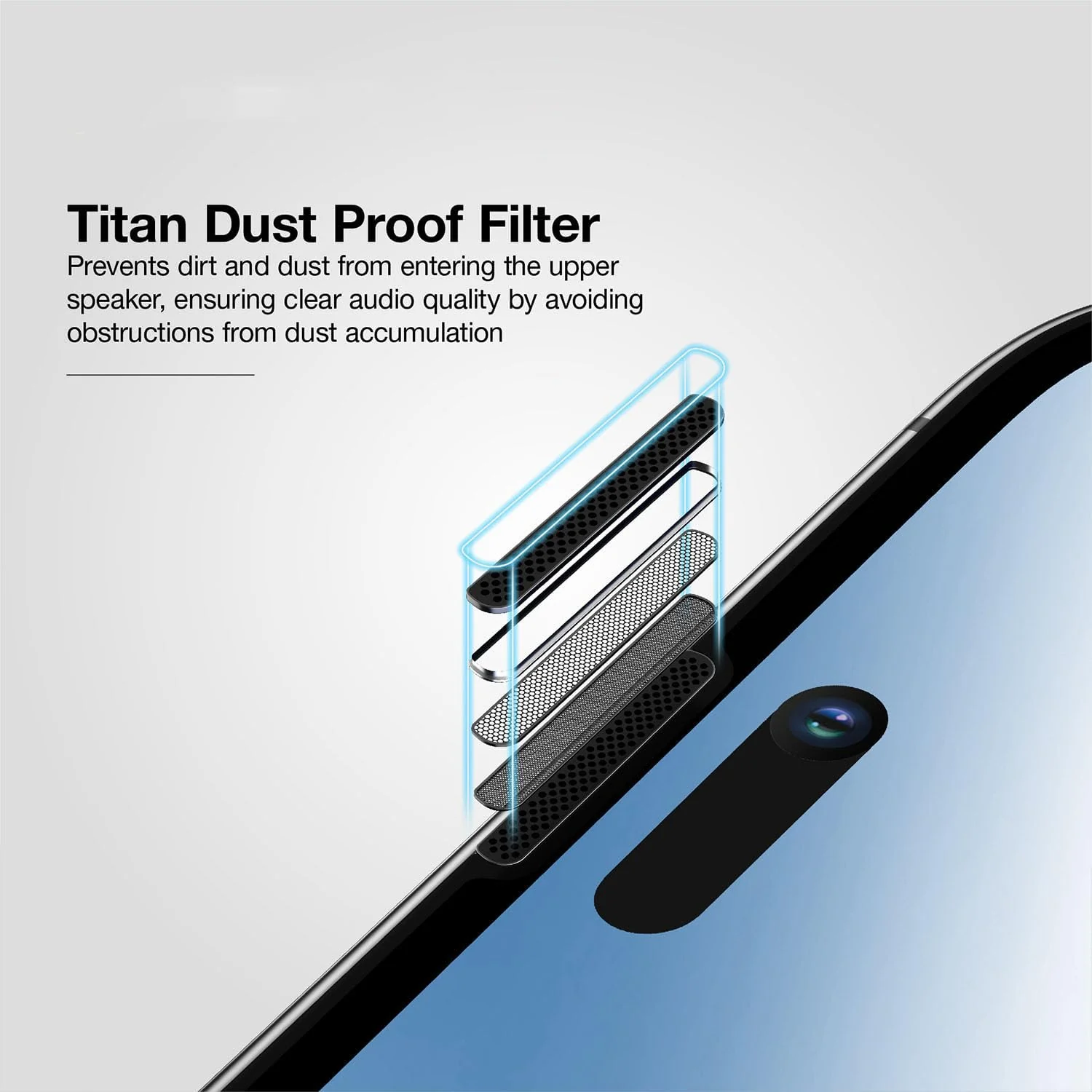 DL3 Mobilak Screen Protector for iPhone 15 Pro Max 6.7 inch, 9H Hardness Tempered Glass Film, Ultra HD Clear, No Bubbles, Built-in Dust Filter, with Easy Installation Frame - Black