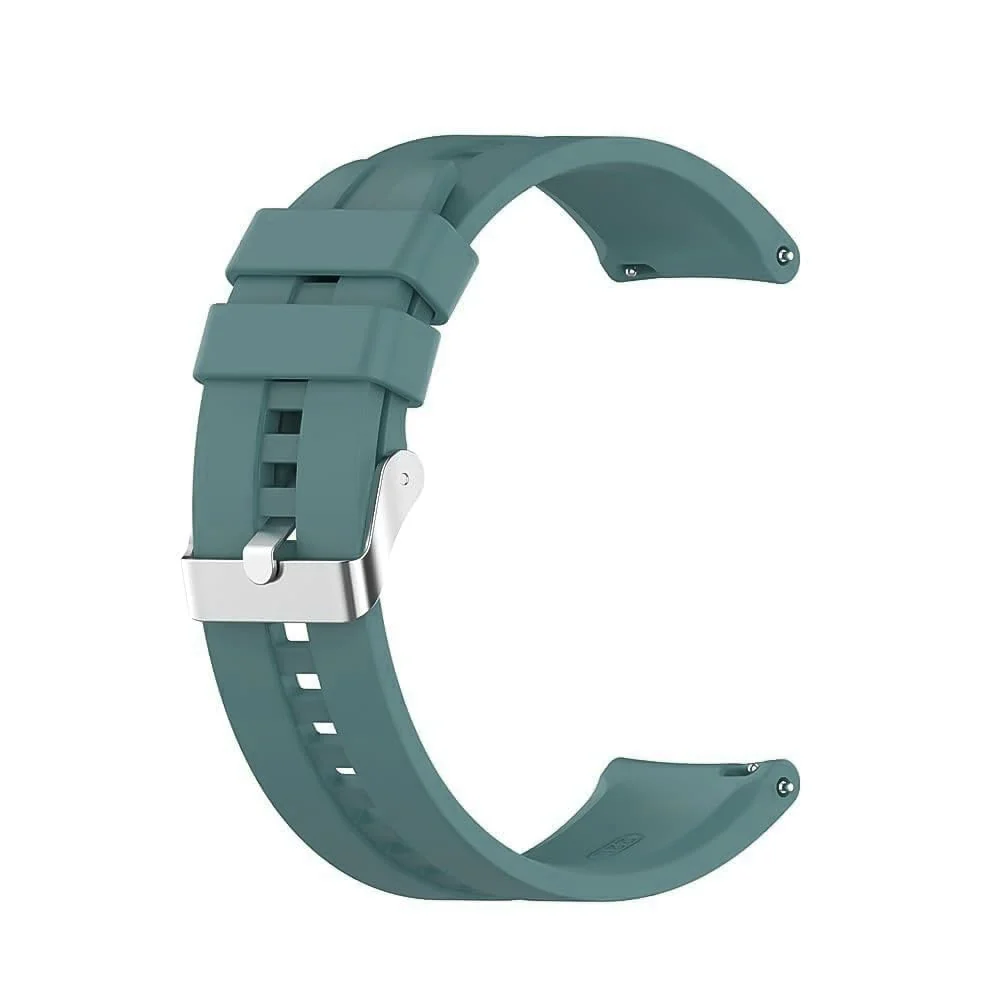 DL3 Mobilak Silicone Band 20MM For Samsung Gear Sport/Watch 6/5/4 40mm 44mm/Watch 6 Classic 43mm 47mm/ 5 Pro 45mm/S2 classic/Active 2 40mm 44mm/Amazfit GTS/2/2e/GTS3/3 Pro/GTS4/2 Mini (Pine) - Pine Green