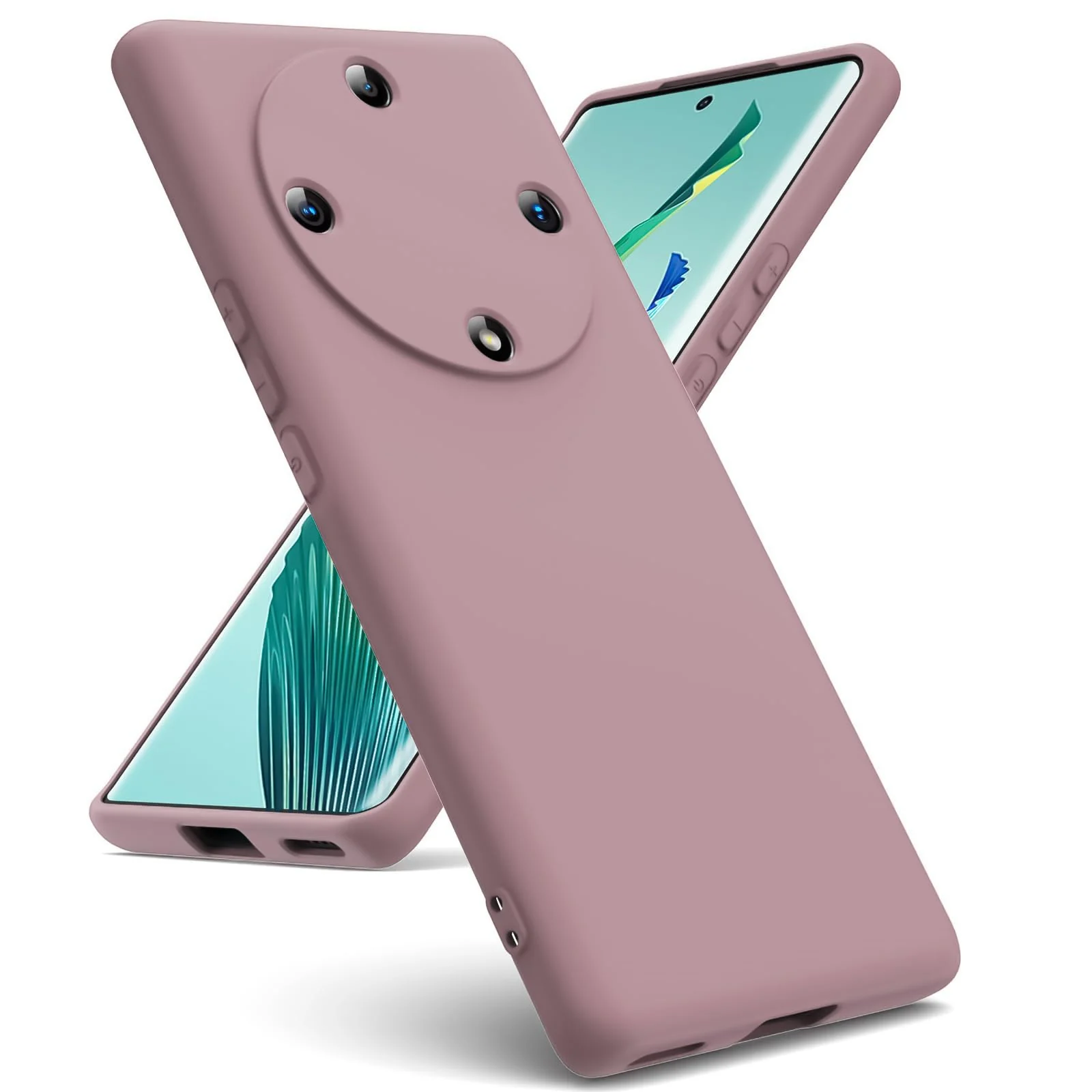 DL3 Mobilak Soft Silicone Protective Case for Honor X9a with Microfiber Lining and Shockproof Design - Cashmere
