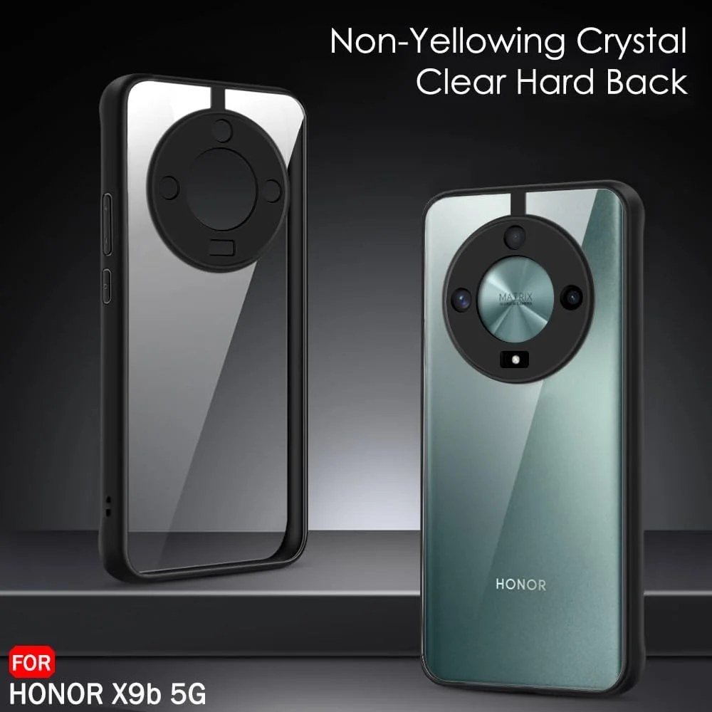 DL3 Mobilak Soft Silicone Protective Case for Honor X9b / Honor Magic 6 Lite / X50 with Camera Protection and Military-Grade Protection - Black