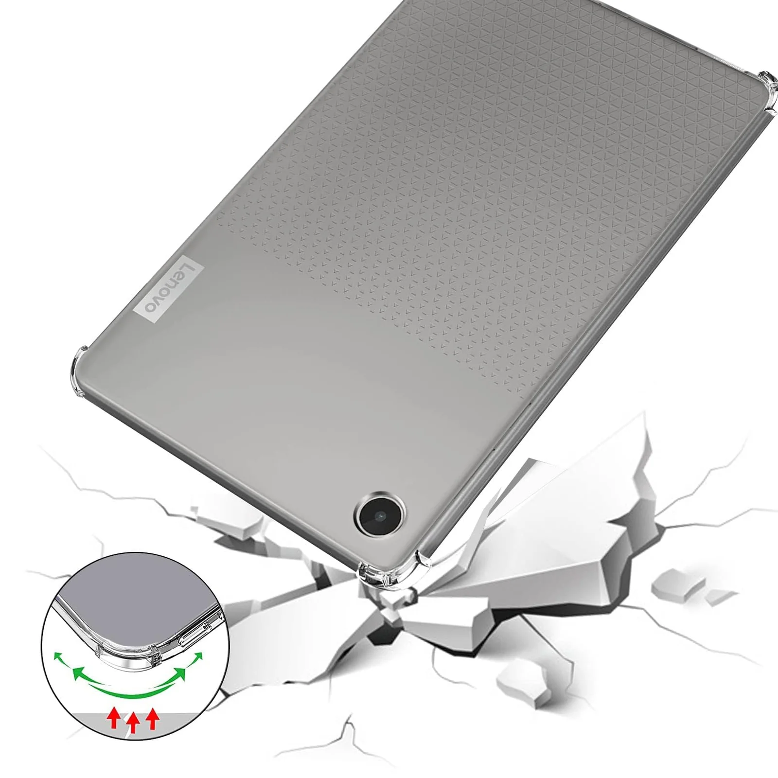 DL3 Mobilak Transparent Case Compatible with Lenovo Tab M10 FHD Plus TB-X606 F/TB-X606 X 10.3-inch, Ultra Thin Silicone Shockproof Back Shell HD Transparent TPU Protective Cover - Clear