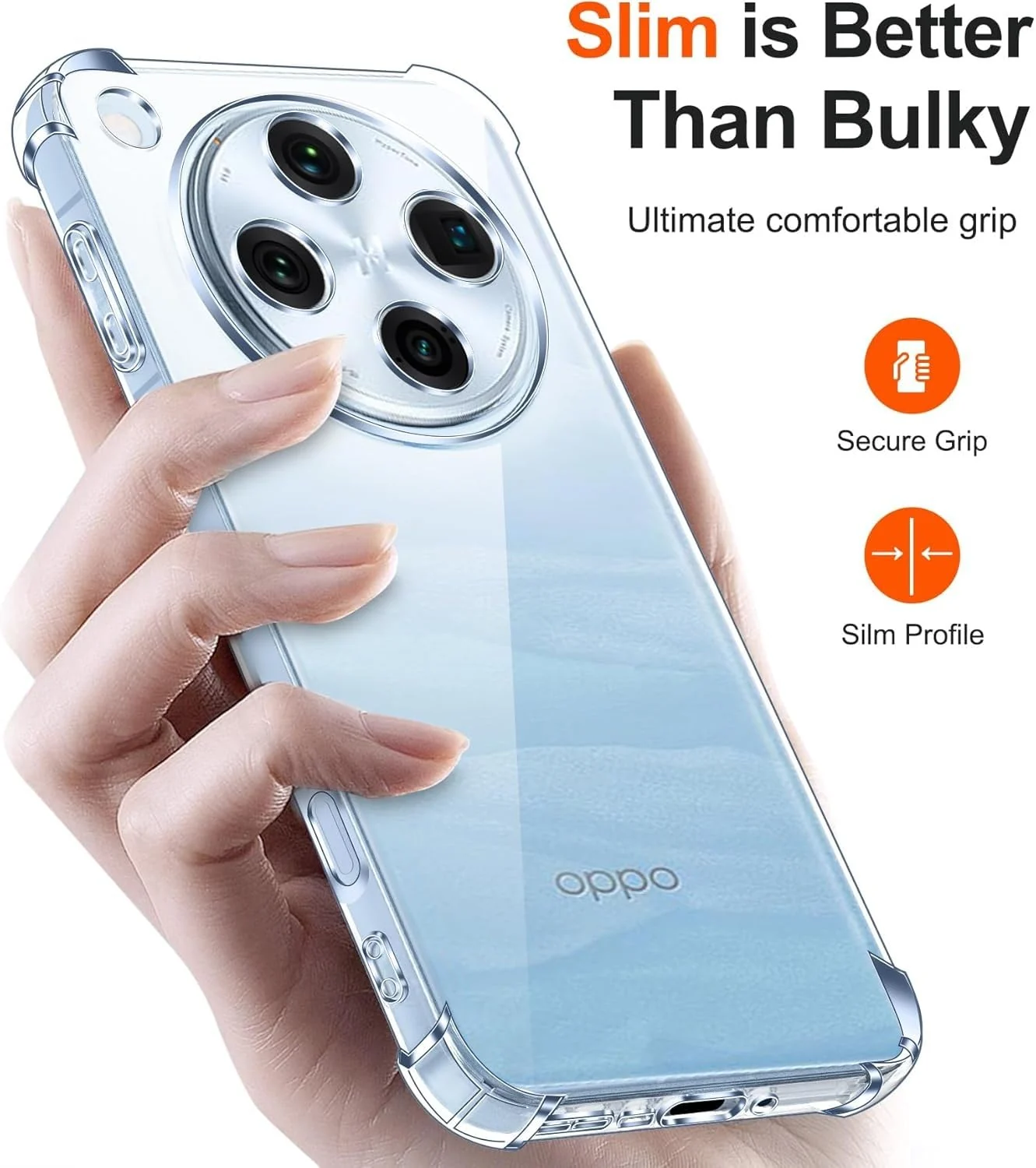 DL3 Mobilak Clear TPU Case for OPPO Find X8 / Find X8 Pro, Camera protection, Shock-absorbing protection, Scratch-resistant surface - Clear