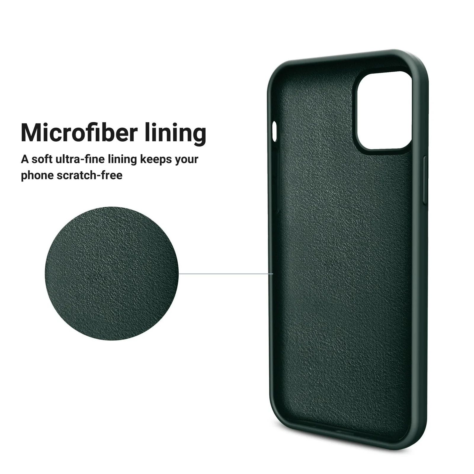 DL3 Mobilak Liquid Silicone Case for iPhone 15 Pro, Supports wireless charging, Shock-absorbing protection, Scratch-resistant surface - A.Green