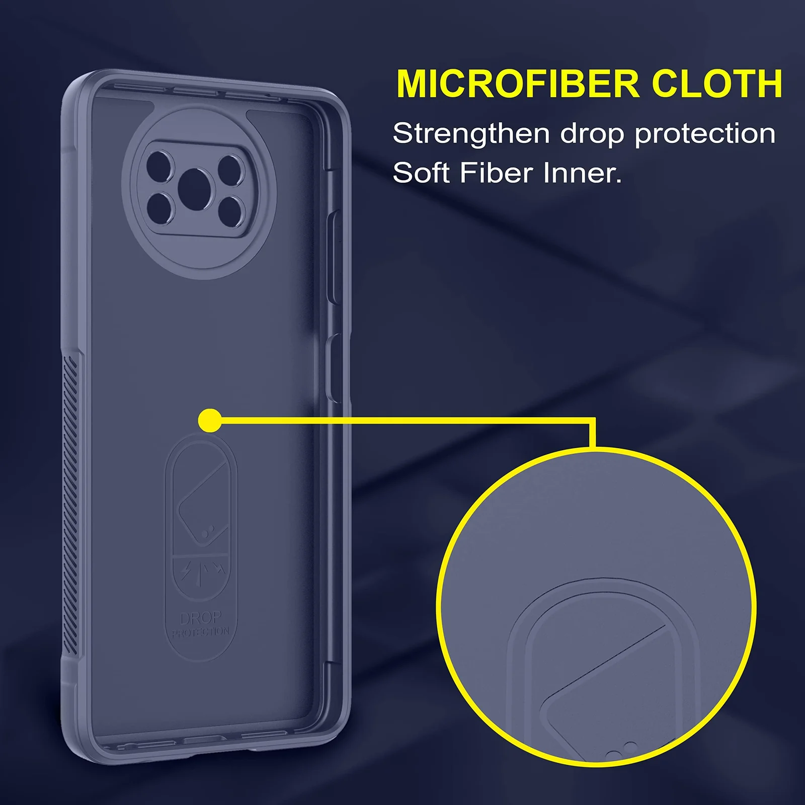 DL3 Mobilak Flexible Silicone and TPU Protective Case with Camera Protection for Xiaomi Poco X3 NFC / Poco X3 / Poco X3 Pro - Blue