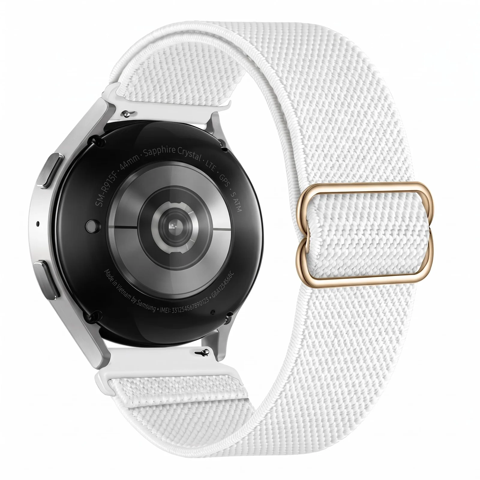 22MM Strap Nylon Loop Band For Xiaomi Redmi Watch 5 Active/5 Lite/for Samsung Galaxy Watch 46mm/Watch 3 45mm/Gear S3/for Huawei watch (GT7 GT6 GT5 GT4 GT3 46MM)/GT2E/GT 7 Pro/GT 6 Pro (A-White)