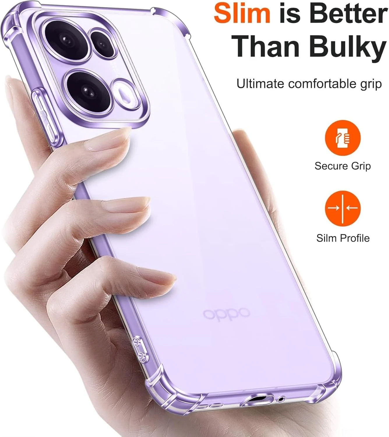 DL3 Mobilak Clear TPU Case for OPPO Reno 13 PRO 5G, Camera protection, Shock-absorbing protection, Scratch-resistant surface - Clear