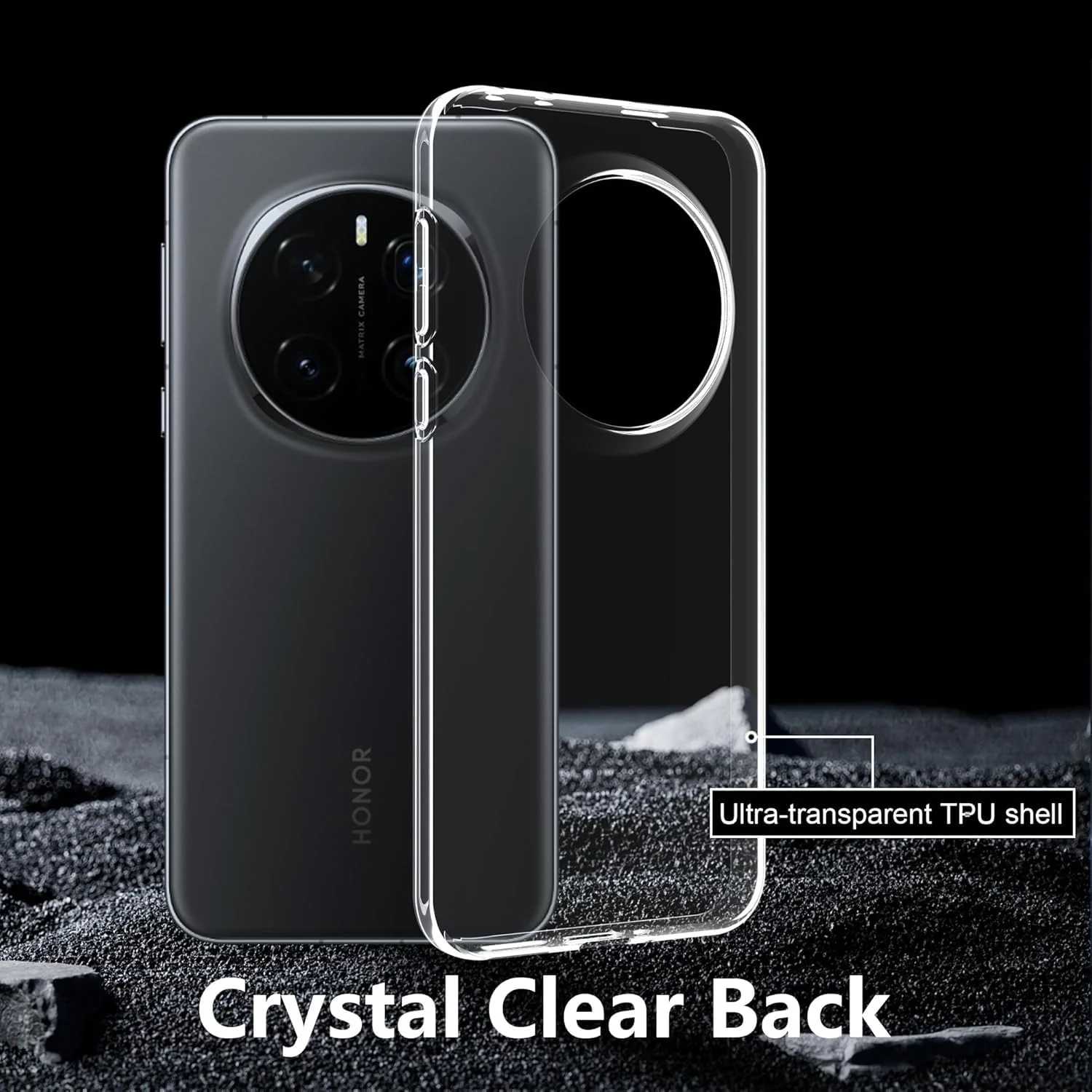 DL3 Mobilak Protective Case Compatible with Honor Magic 7 Pro 5G Cover, Mobile Phone Case Thin Soft Silicone Anti-Yellow Protective Case - Clear