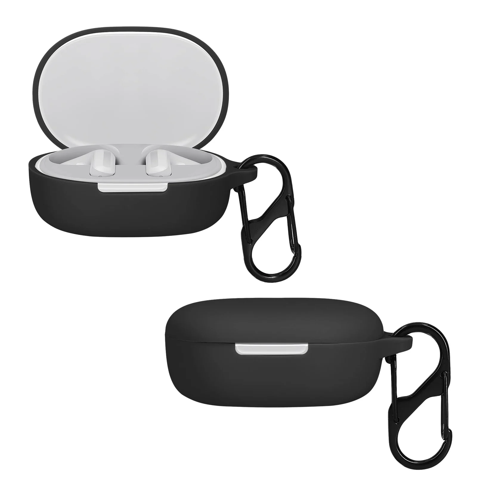 DL3 Mobilak Silicone Cover Case Compatible with Xiaomi Redmi Buds 4 Lite Portable Protective Case Cover With Keychain For Redmi Buds 4 Lite - Black