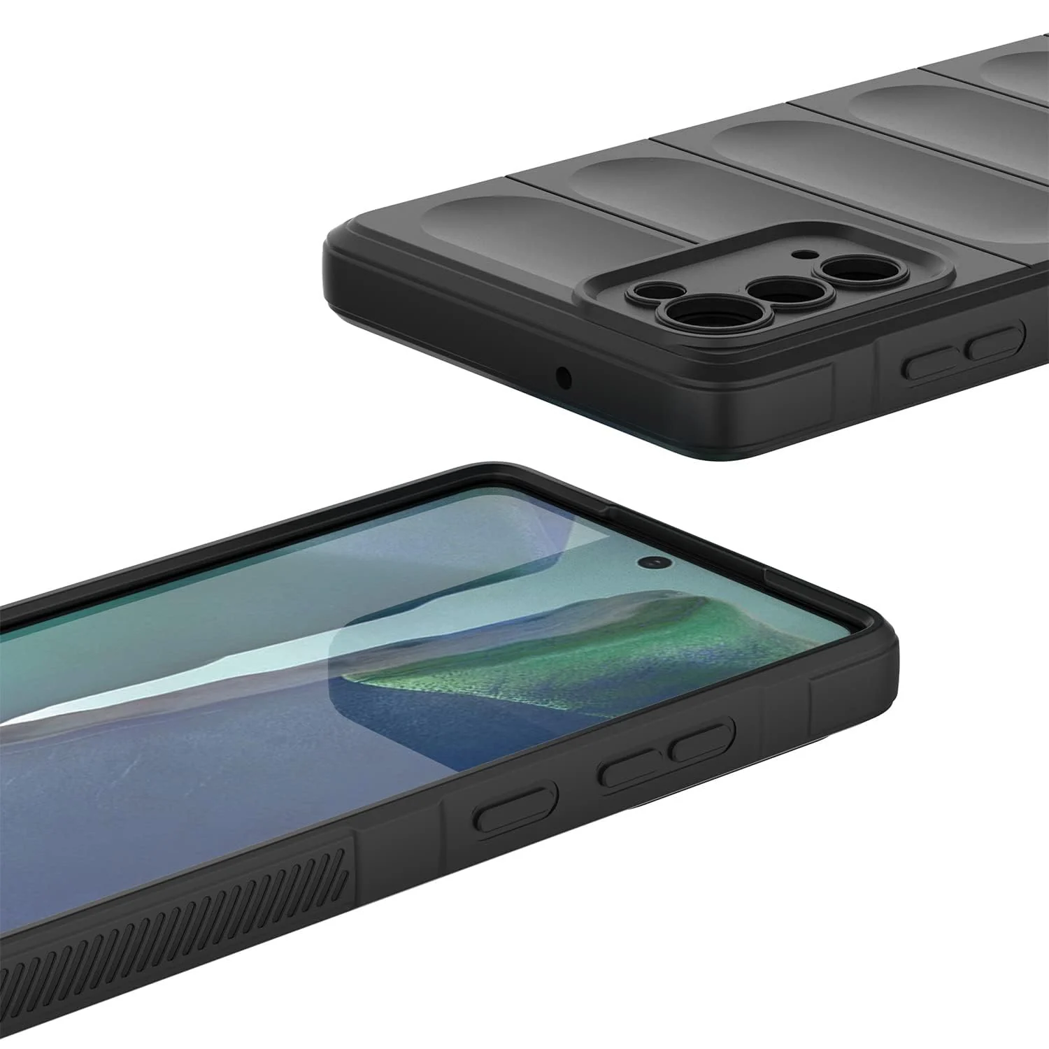 DL3 Mobilak Silicone Case for Samsung Galaxy Note 20 5G Heavy Duty Protective [Slim Fit] Shockproof Soft Flexible Protective Design Shock-Absorption TPU Cover With Camera Protection - Black