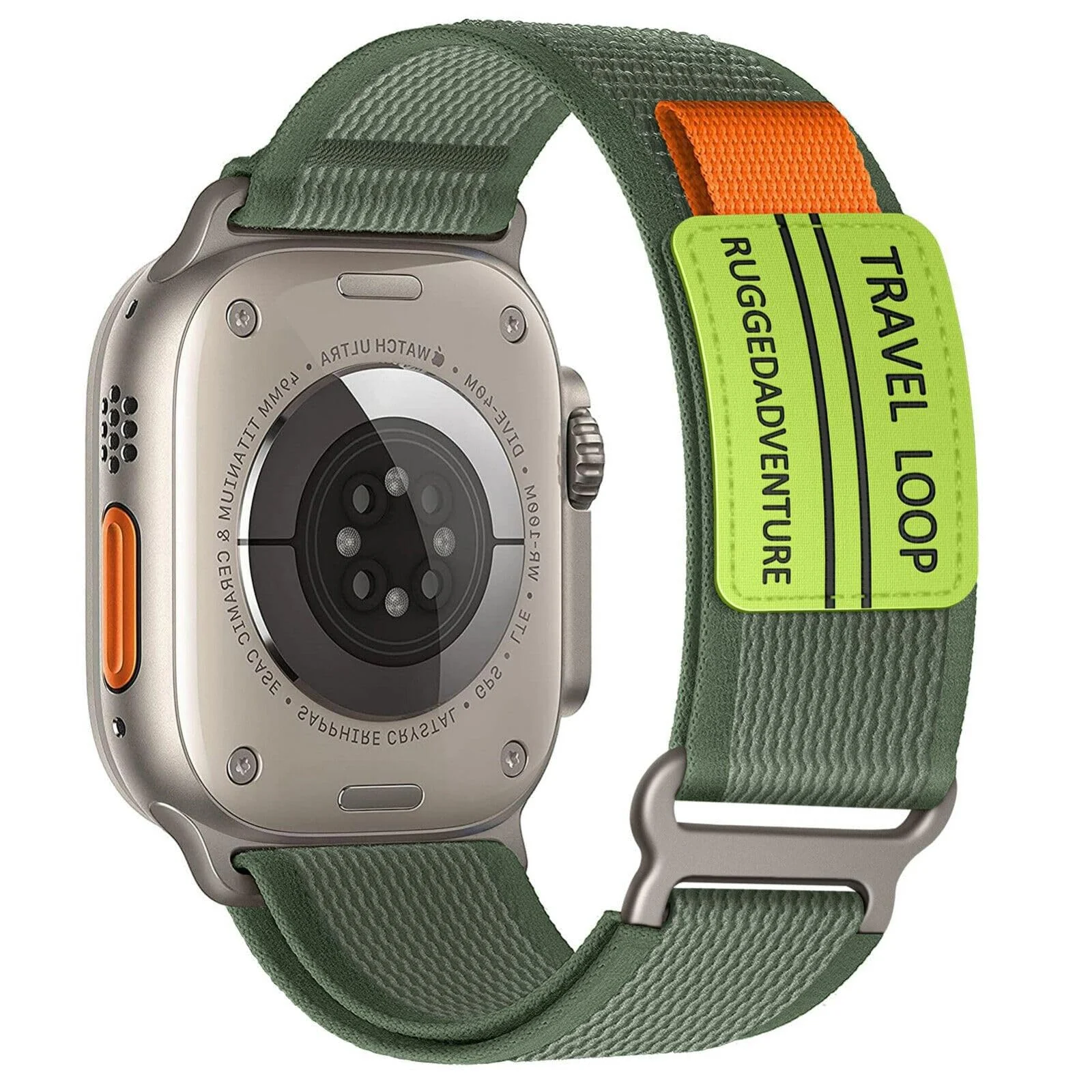 DL3 Mobilak Trail Loop Strap for Apple Watch Ultra Band 49mm 45mm 44mm 42mm iWatch Ultra Band Men Women, Rugged Sport Strap Soft Nylon Wristband for iWatch Ultra 2 Bands Series 9 8 7 6 5 4 3 2 1 SE - Olive Green