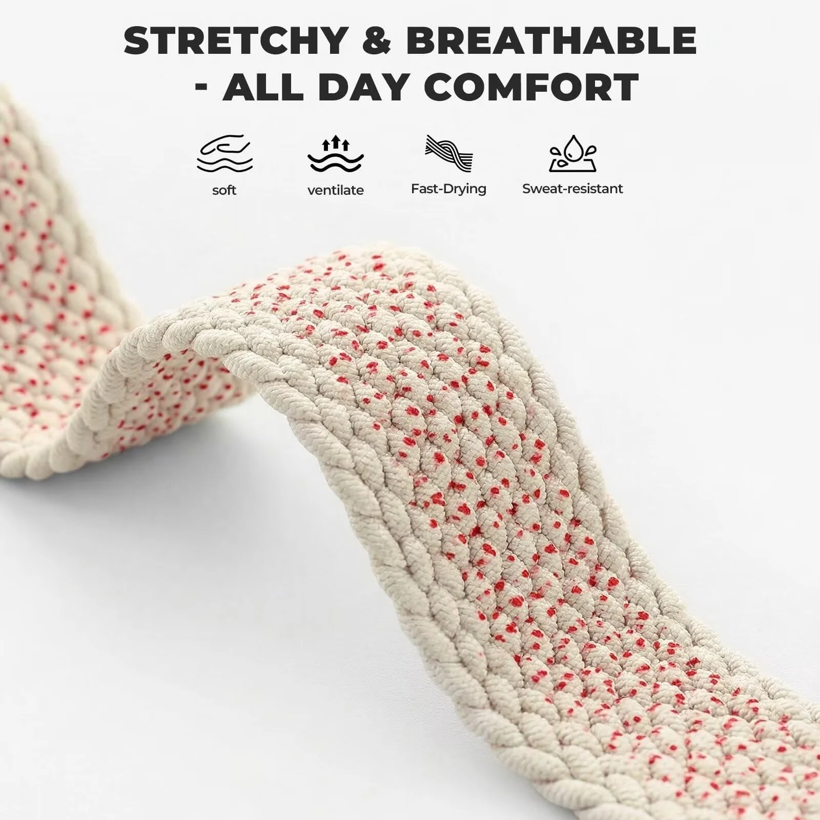 DL3 Mobilak 22mm Stretchy Nylon Strap For Xiaomi Redmi Watch 5 Active/5 Lite/Samsung Galaxy Watch 46mm/Watch 3 45mm/Gear S3/Huawei watch GT6 GT5 GT4 46MM/GT2E/GT6 Pro/GT 5 Pro, Braided Band - Starlight Speckled