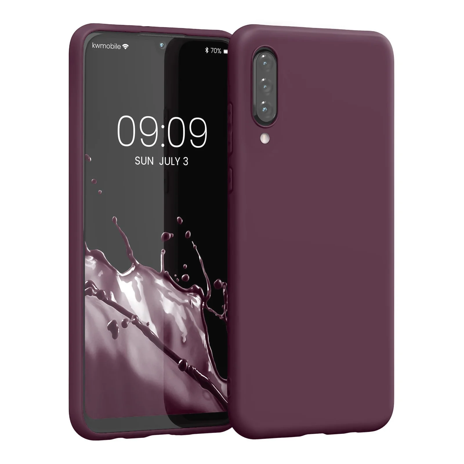 DL3 Mobilak Silicone Protective Case for Huawei Y9S / Honor 9X Pro / P Smart Pro 2019, Shock-absorbing protection, Scratch-resistant surface, Soft microfiber lining - Wine Red