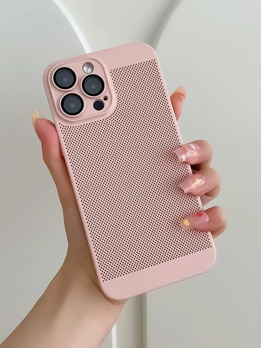 DL3 Mobilak Heat-Dissipation Hard PC Case with Built-In Camera Lens Protector for iPhone 16 Pro Max 6.9-Inch - Pink