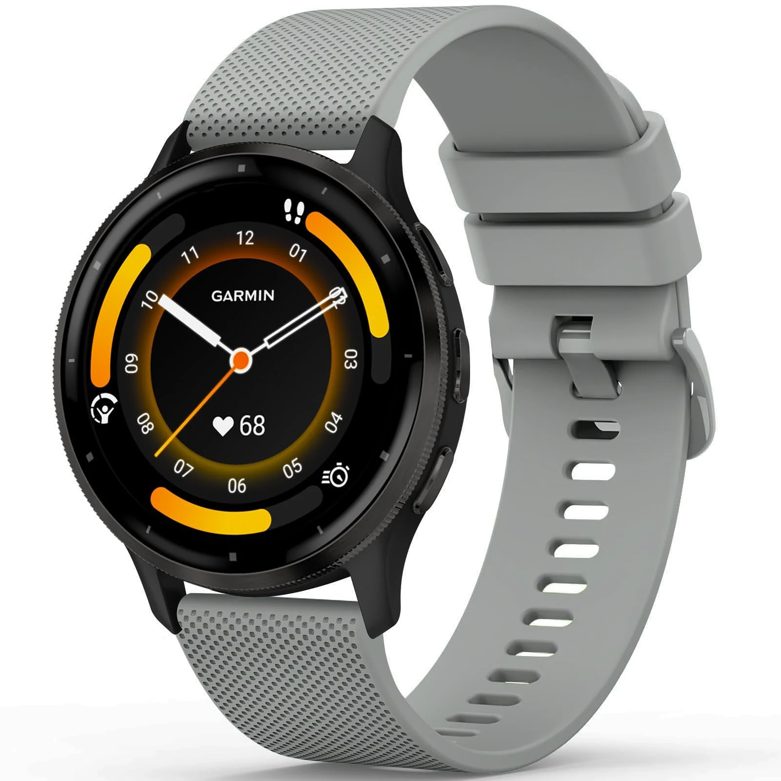 DL3 Mobilak Silicone Buckle Band 22MM Strap For Samsung Galaxy Watch 3 45mm/Watch 46mm/Gear S3/Huawei watch GT4 GT3 46MM/Huawei Watch 3&4/3&4 Pro/GT2E/GT2 Pro/GT GT2 46MM/Amazfit GTR - Gray