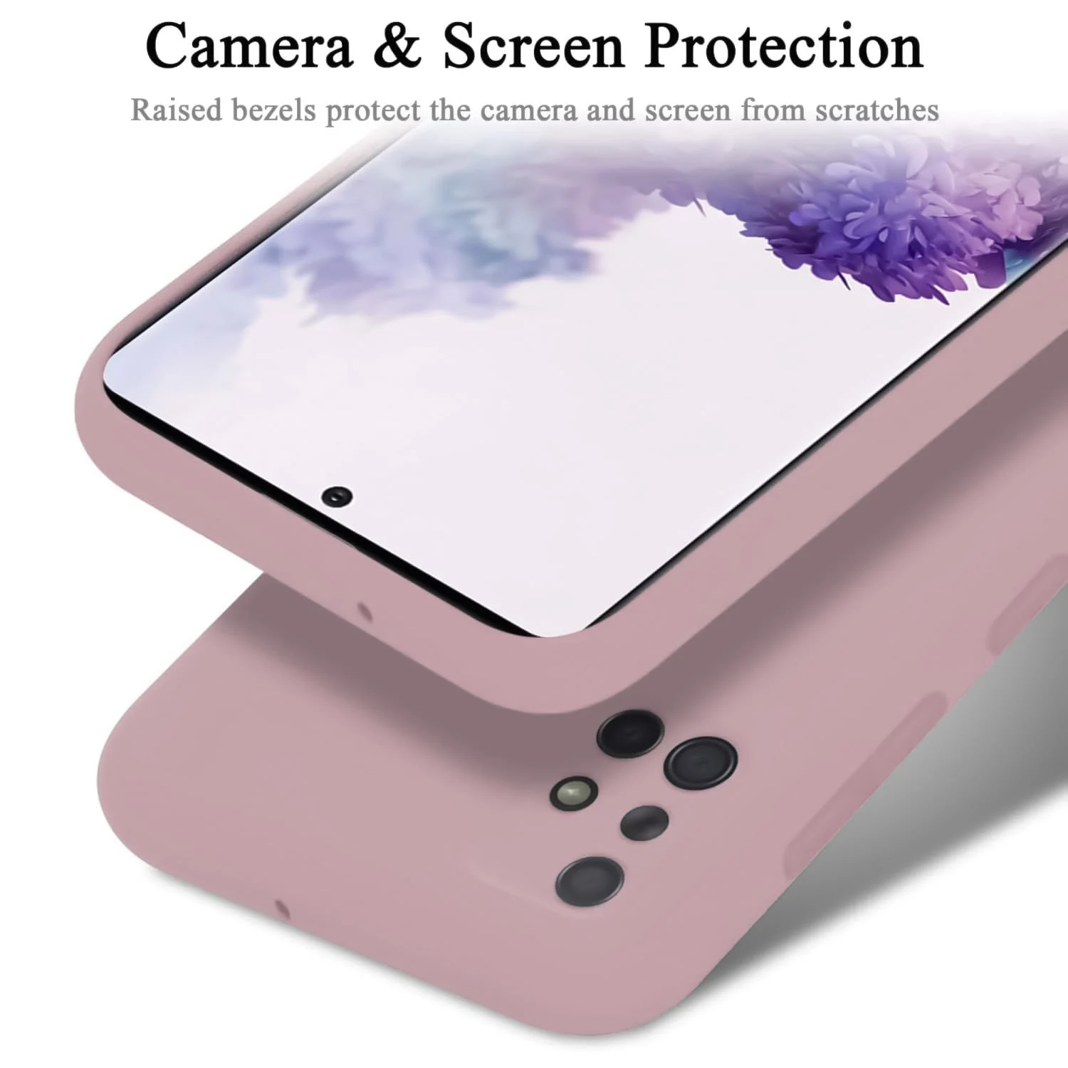 DL3 Mobilak Soft Silicone Protective Case for Samsung Galaxy A71 with Microfiber Lining and Shockproof Design - Cashmere