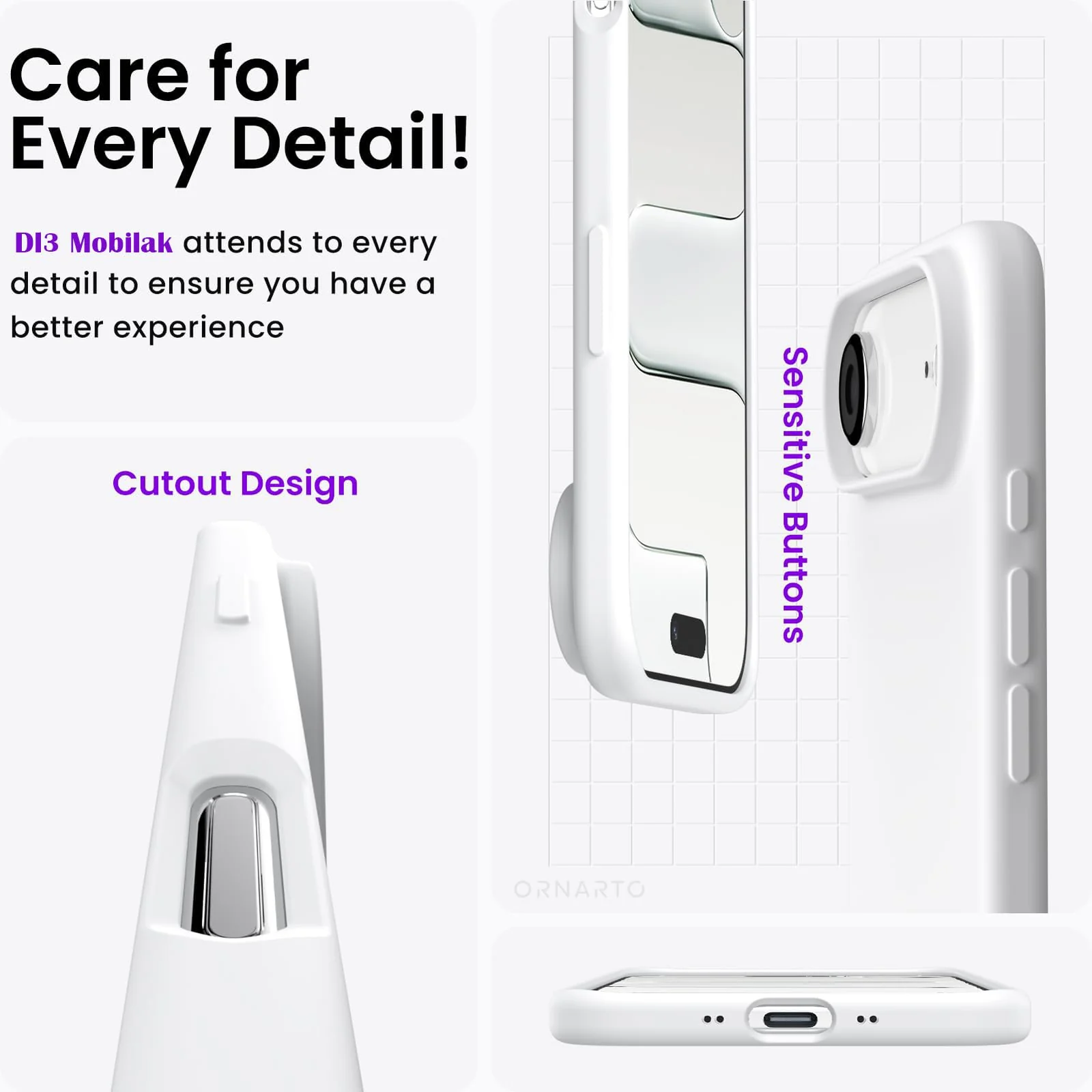 DL3 Mobilak Compatible with iPhone 17 Air 6.5-Inch Case, Premium Liquid Silicone Case, Full Body Protective Cover, Shockproof, Slim Phone Case, Anti-Scratch Soft Microfiber Lining - White