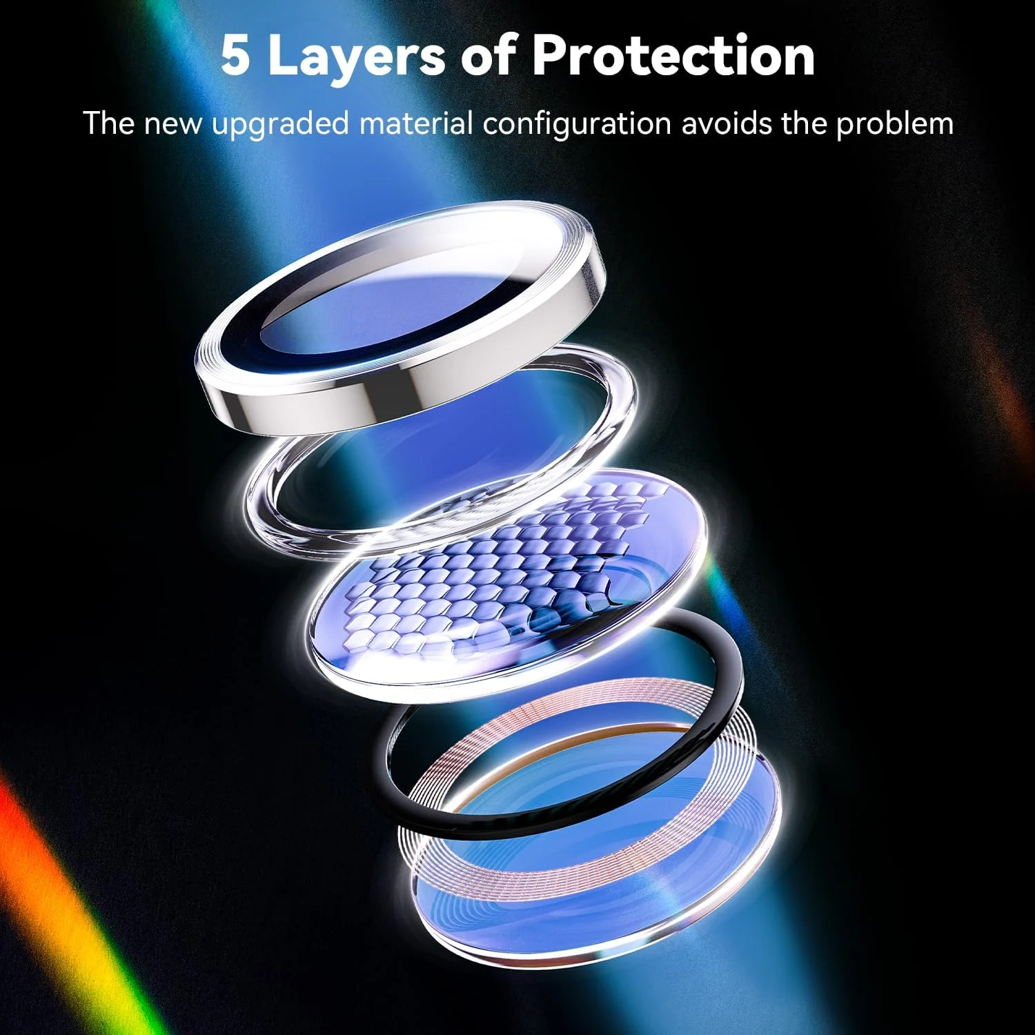DL3 Mobilak for Samsung Galaxy S25 Ultra Camera Lens Protector, Individual Lens Protectors, Scratch-Resistant Ultra-Thin Tempered Glass with Aluminum Ring Cover, Galaxy S25 Ultra Case Friendly - Silver