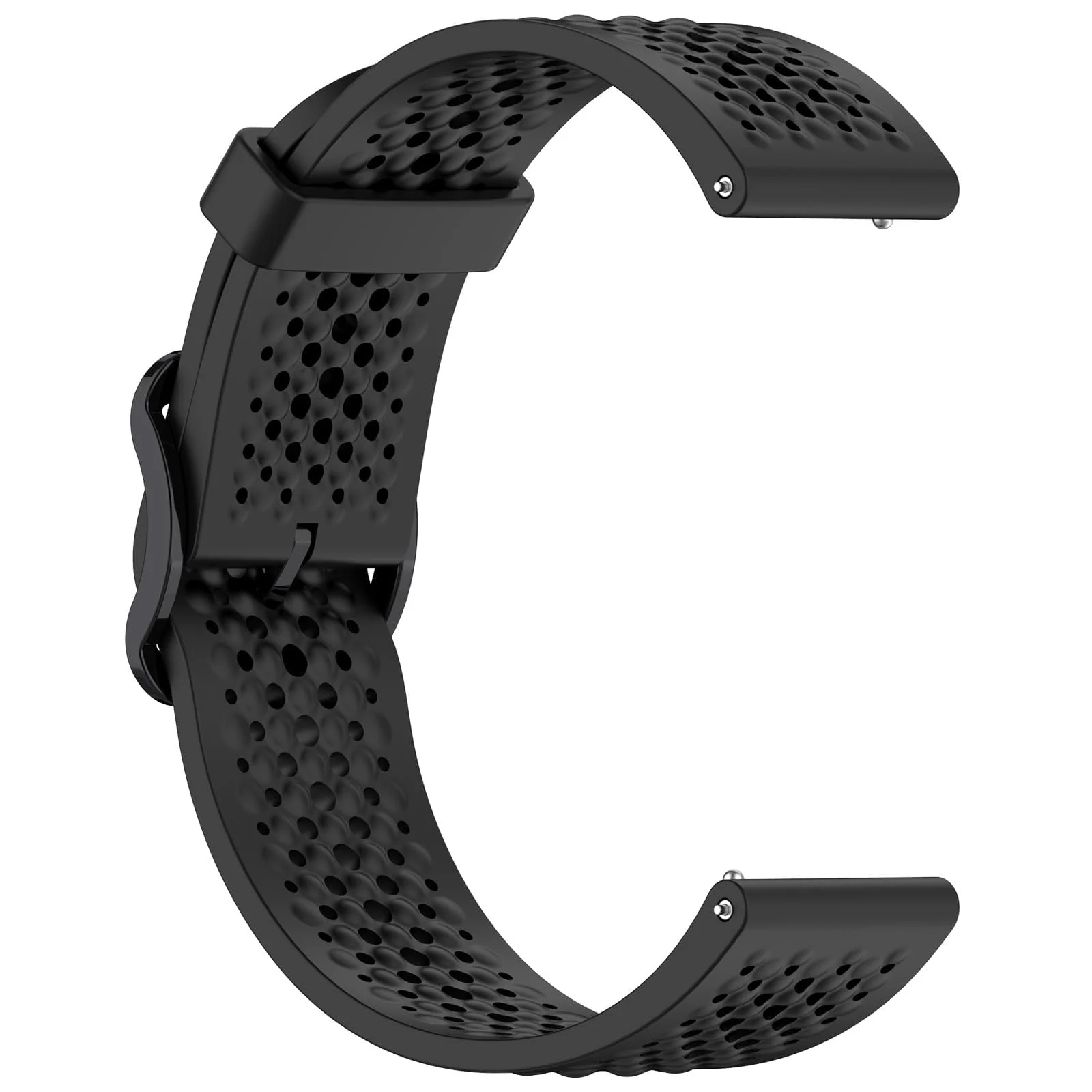 DL3 Mobilak 22 mm Silicone Breathable Sport Bracelet For Xiaomi Redmi Watch 5 Active/Redmi Watch 5 Lite Strap, 22mm Adjustable Armband Watchbands Quick Wristband Watch Strap Bands - Black