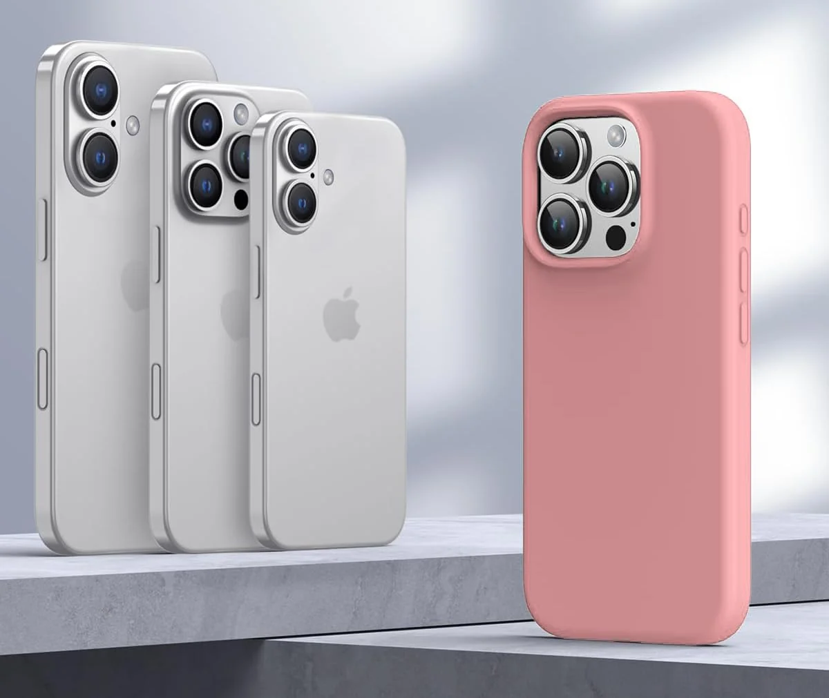 DL3 Mobilak Liquid Silicone Case for iPhone 16 Pro 6.3-inch, Supports wireless charging, Shock-absorbing protection, Scratch-resistant surface - Pastel Pink