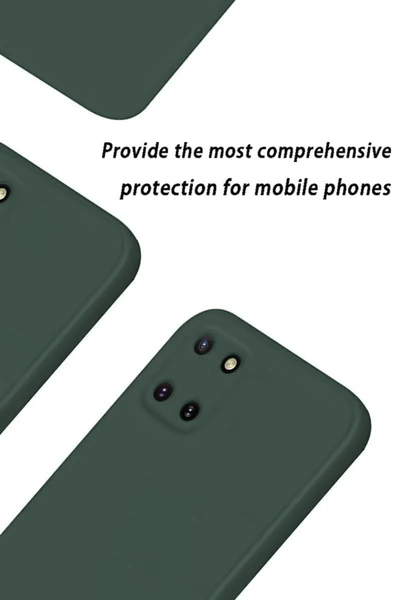 DL3 Mobilak Liquid Silicone Protective Case for Samsung Galaxy Note 10 Lite with Microfiber Lining and Shockproof Design - Green