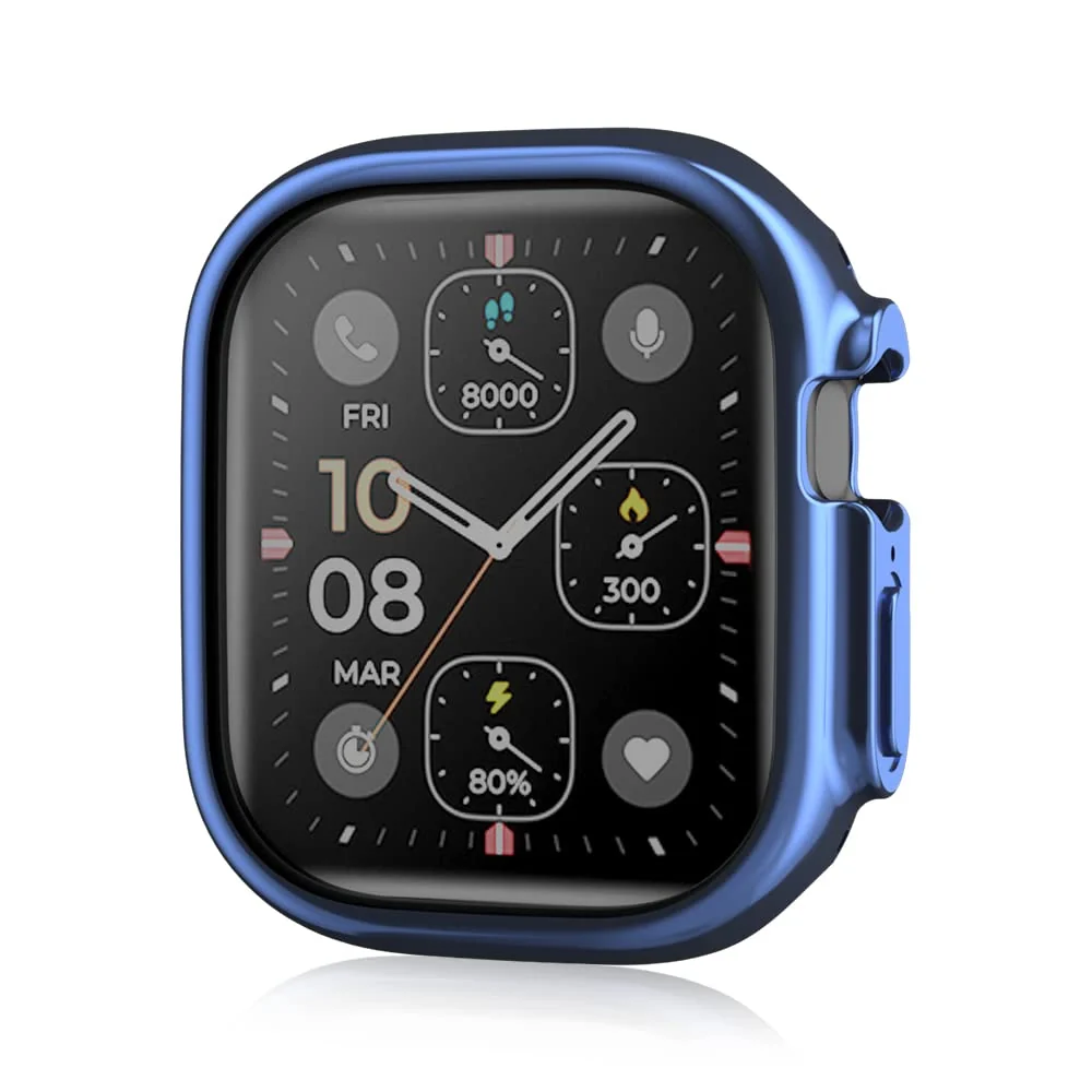 DL3 Mobilak Case Compatible with Apple Watch Ultra 49mm Case Watch Soft TPU Shockproof Cover Slim Guard Thin Bumper Shell Protector - Blue