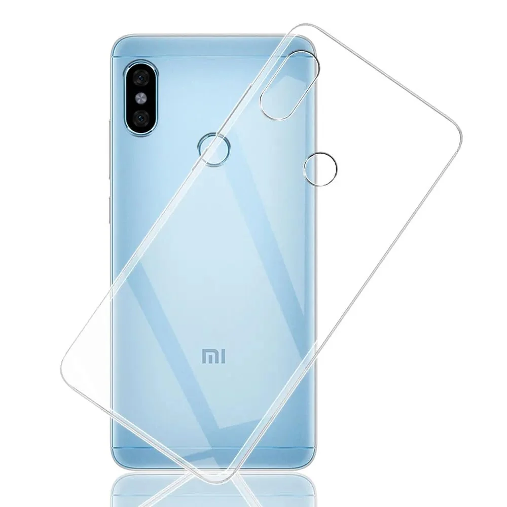 DL3 Mobilak Case Compatible with Xiaomi Redmi Note 5 Pro Case Crystal Soft TPU Gel Case Flexible Silicone Anti-Scratch Camera Protection TPU Cover - Clear