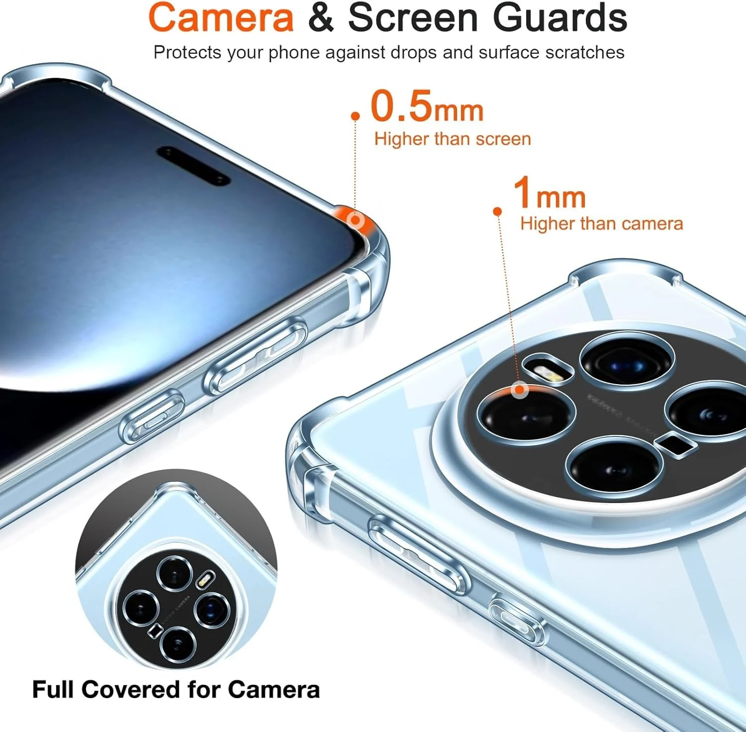 DL3 Mobilak Clear TPU Protective Case for Honor Magic7 Pro 5G with Camera Protection and Shockproof Design - Clear