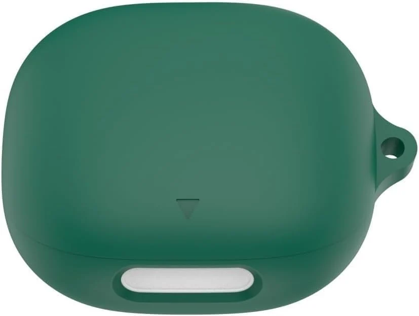DL3 Mobilak Compatible with Anker Soundcore Liberty 4 Pro Case Cover, Soft Silicone Shockproof Protective Wireless Earbuds with Carabiner, Front LED Visible - Green