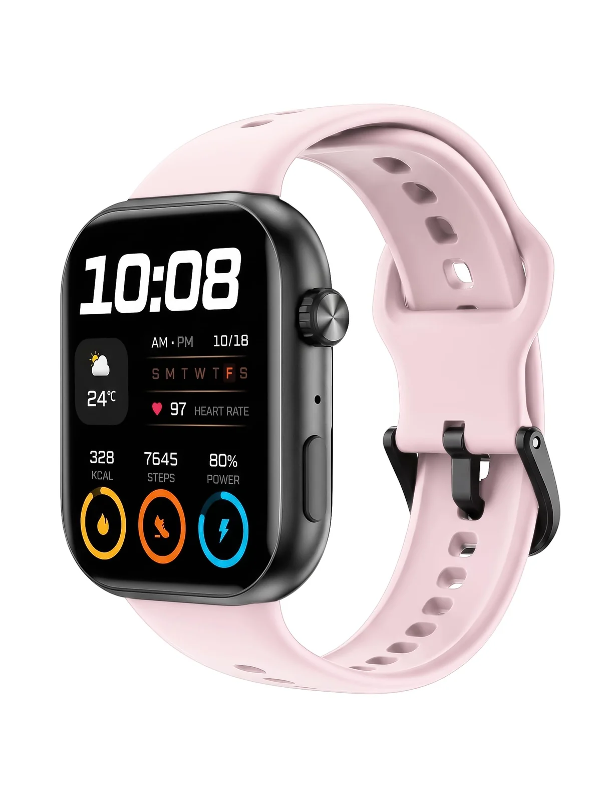 DL3 Mobilak Silicone Bracelet for HONOR Choice Watch 2i Strap, Soft Silicone Sport Replacement Strap for Women/Men, Adjustable Waterproof Sports Band for HONOR Choice Watch 2i - Pink