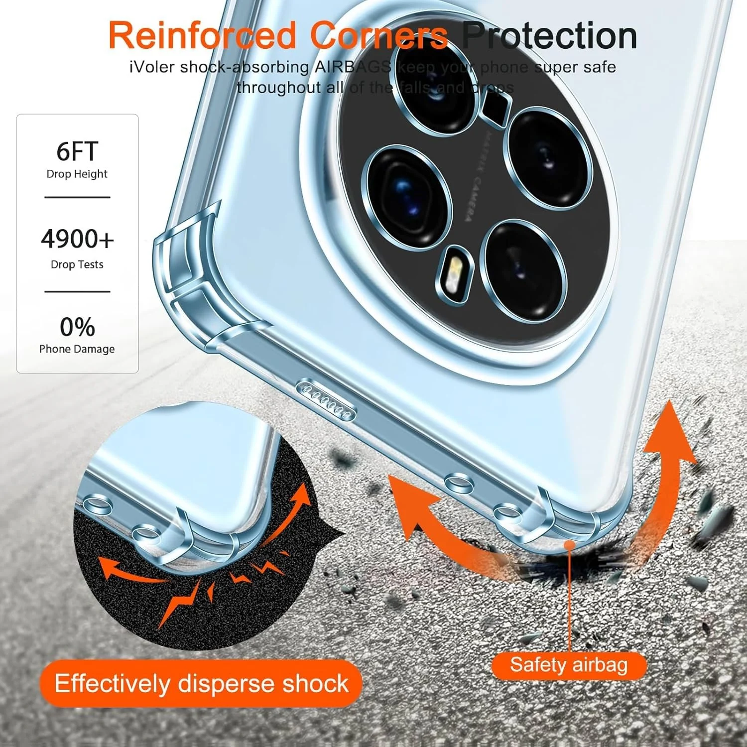 DL3 Mobilak Clear TPU Protective Case for Honor Magic7 Pro 5G with Camera Protection and Shockproof Design - Clear