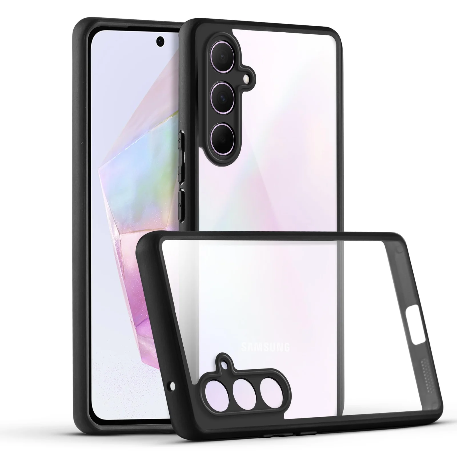DL3 Mobilak Clear Protective Case for Samsung Galaxy A36 5G | Samsung Galaxy A56 5G - Black