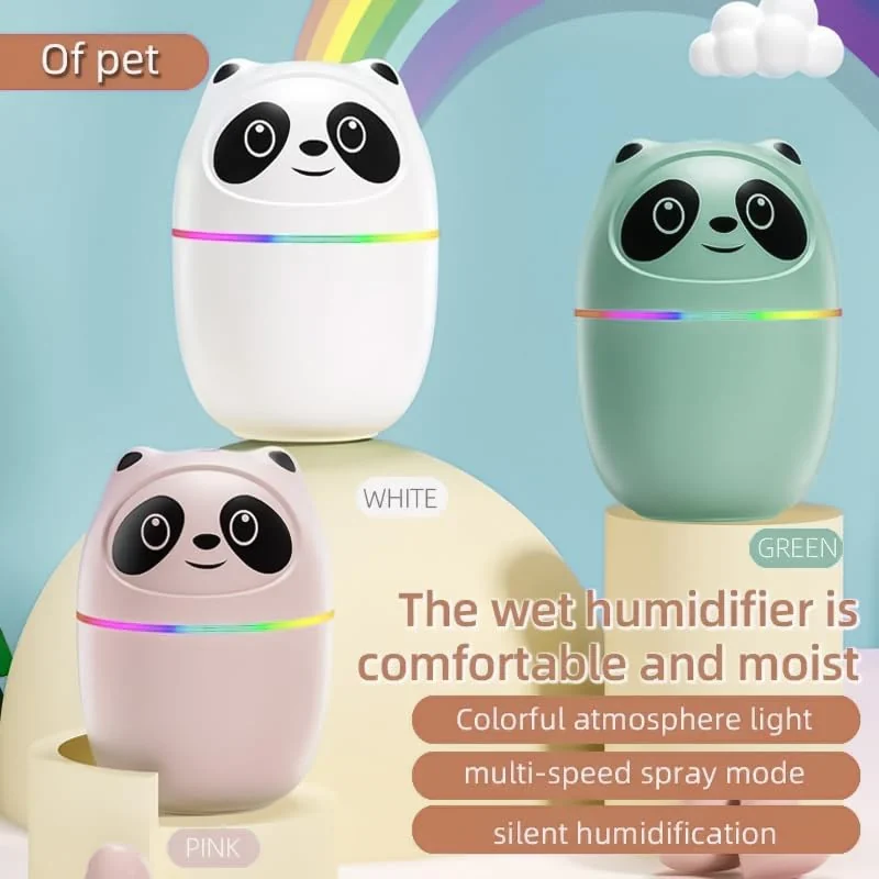 Mobigon Wood Cool Mist Ultrasonic Humidifier for Room Moisture, Aroma Diffuser for Home, 220ml Essential Oil Diffuser with 7 Colorful Night Light, Auto Shut-Off, Home, Office, car - Mint Green