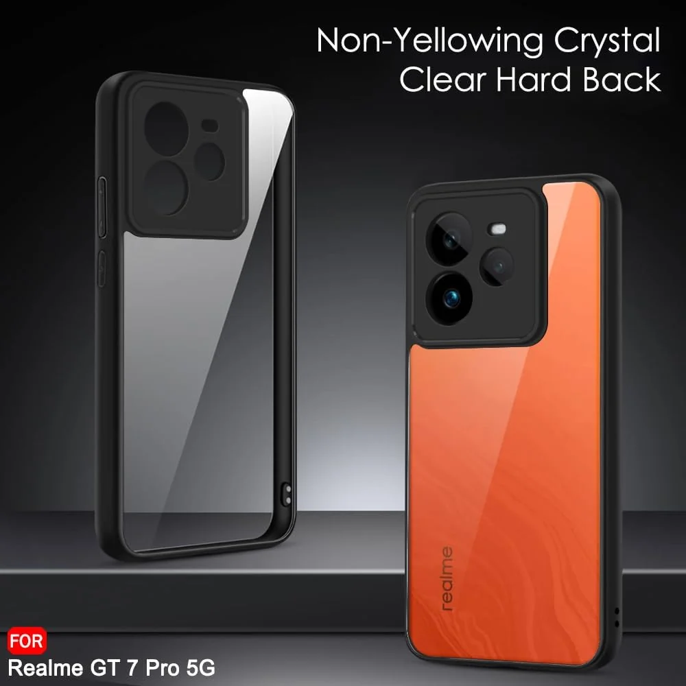 DL3 Mobilak Rugged Protective Case for realme GT 7 Pro 5G, Camera protection, Shock-absorbing protection, Scratch-resistant surface - Black