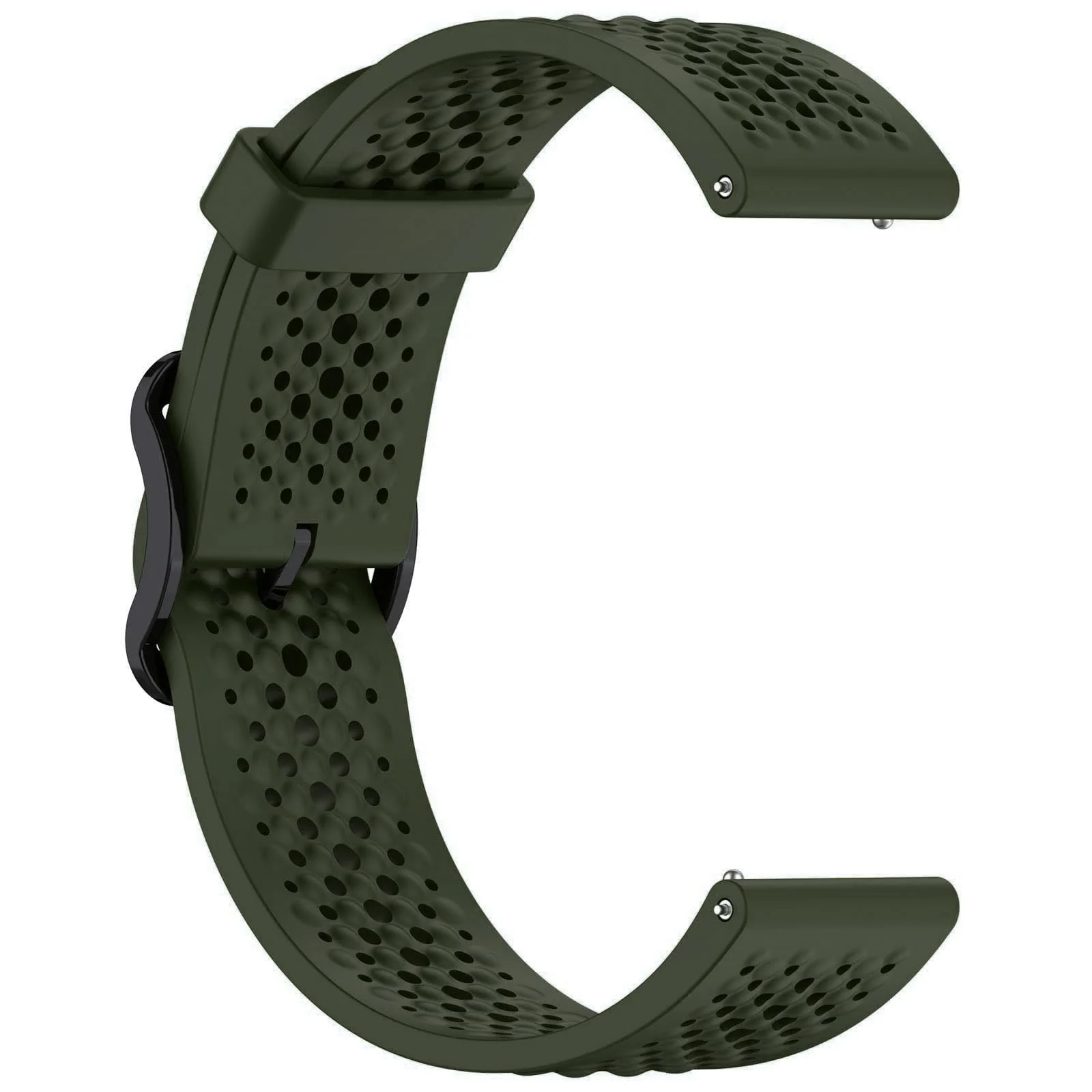 DL3 Mobilak 22 mm Silicone Breathable Sport Bracelet For Xiaomi Redmi Watch 5 Active/Redmi Watch 5 Lite Strap, 22mm Adjustable Armband Watchbands Quick Wristband Watch Strap Bands - Green