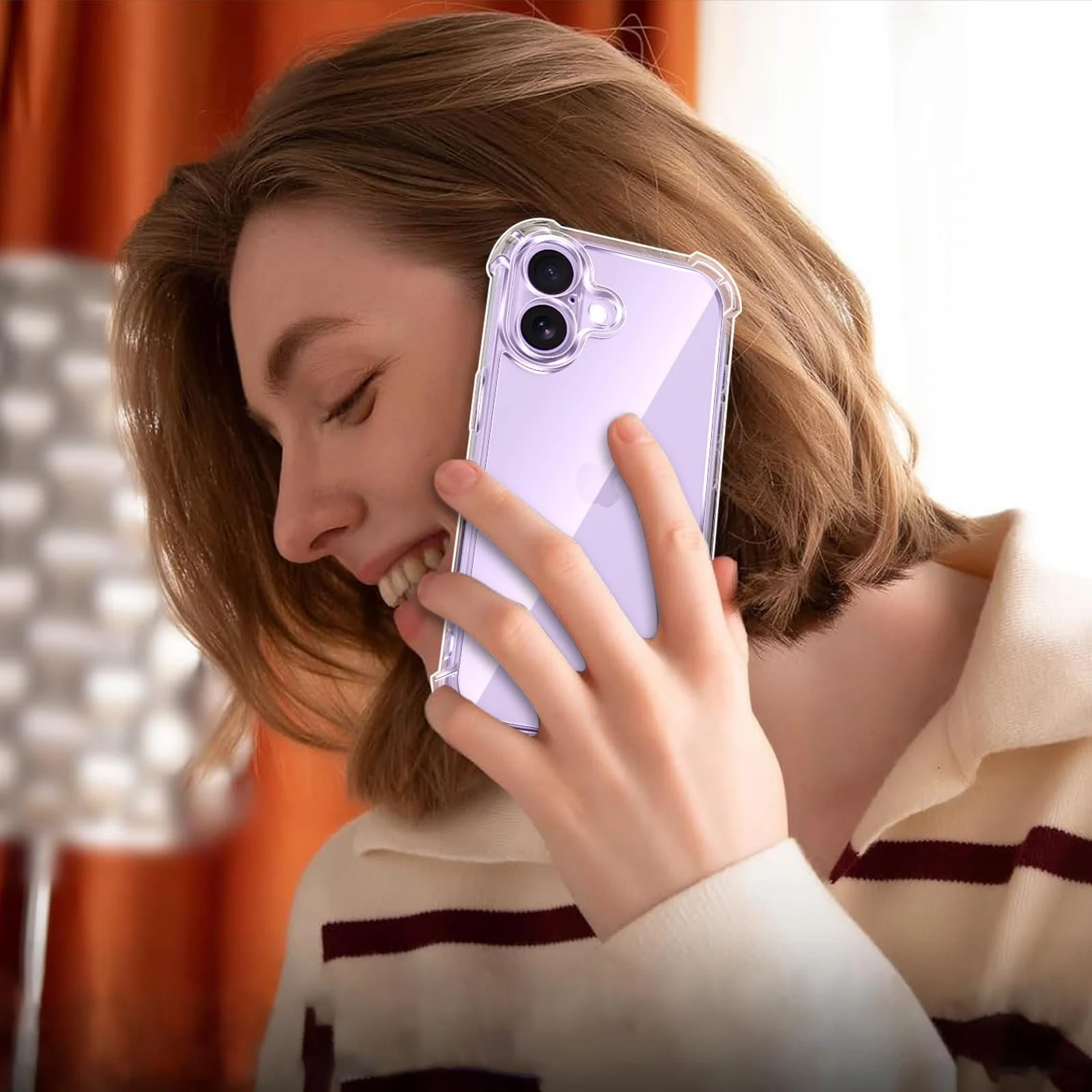 DL3 Mobilak Clear TPU Protective Case for iPhone 17 with Camera Protection and Shockproof Design - Clear