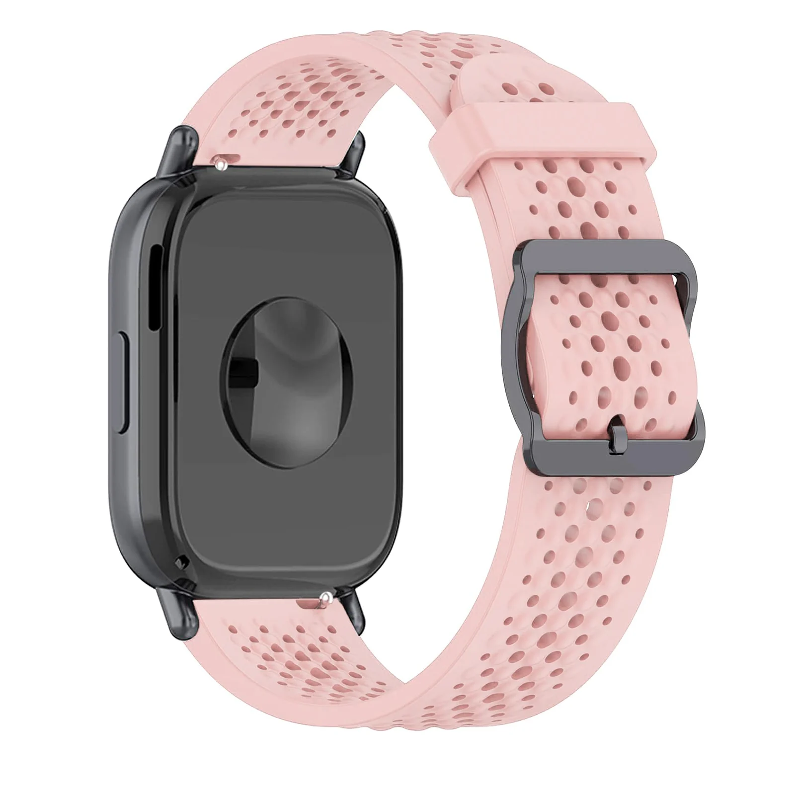 DL3 Mobilak 22 mm Silicone Breathable Sport Bracelet For Xiaomi Redmi Watch 5 Active/Redmi Watch 5 Lite Strap, 22mm Adjustable Armband Watchbands Quick Wristband Watch Strap Bands - Pink