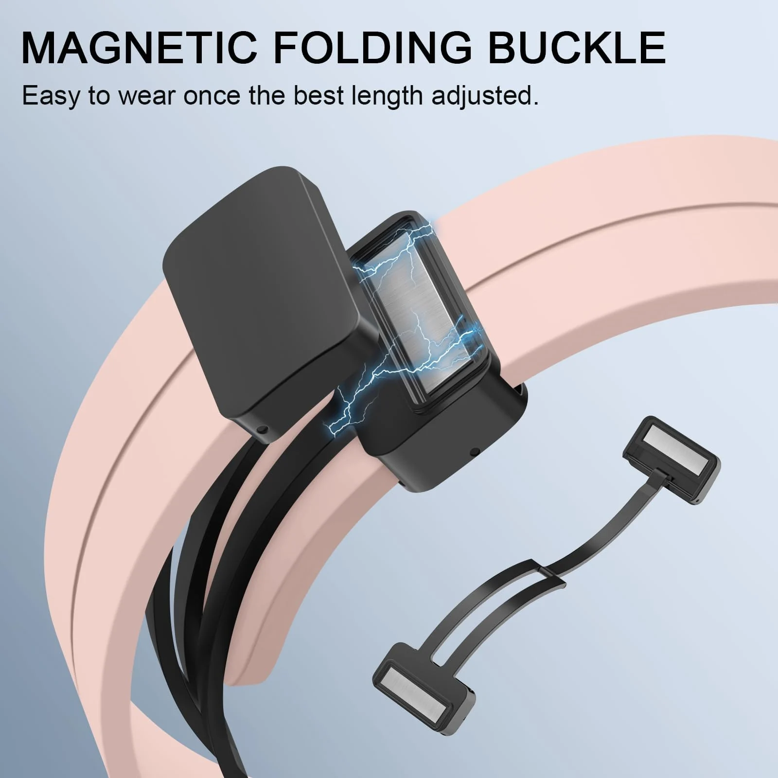 DL3 Mobilak 22MM Silicone Band Magnetic Clasp Strap For Xiaomi Redmi Watch 5 Active/5 Lite/Compatible with Samsung Galaxy Watch 46mm/Watch 3 45mm/Gear S3/Huawei watch (GT6 GT5 GT4 GT3 GT2 GT - Pink
